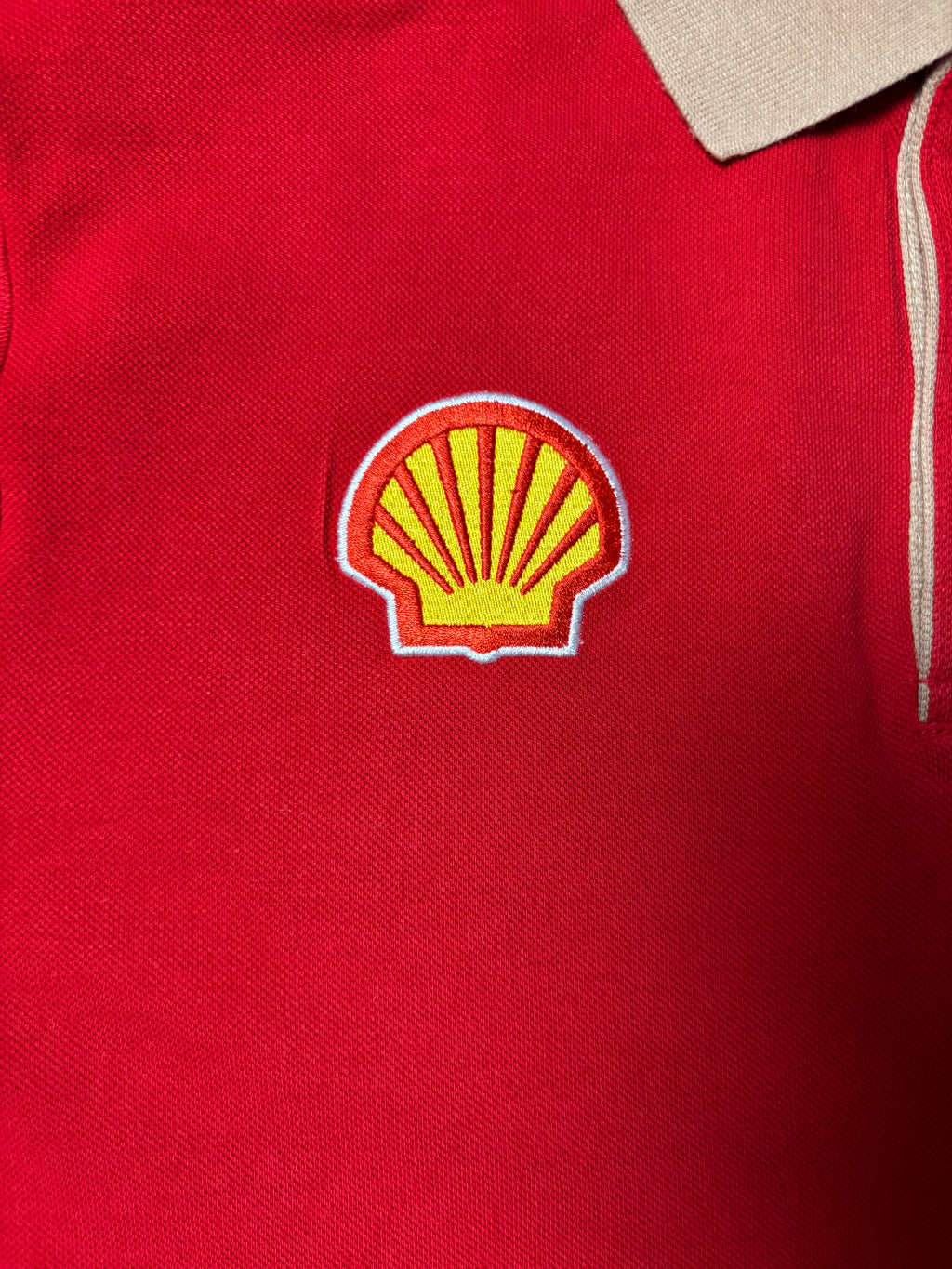 Vintage Ferrari Scuderia Polo Rot Shell Racing