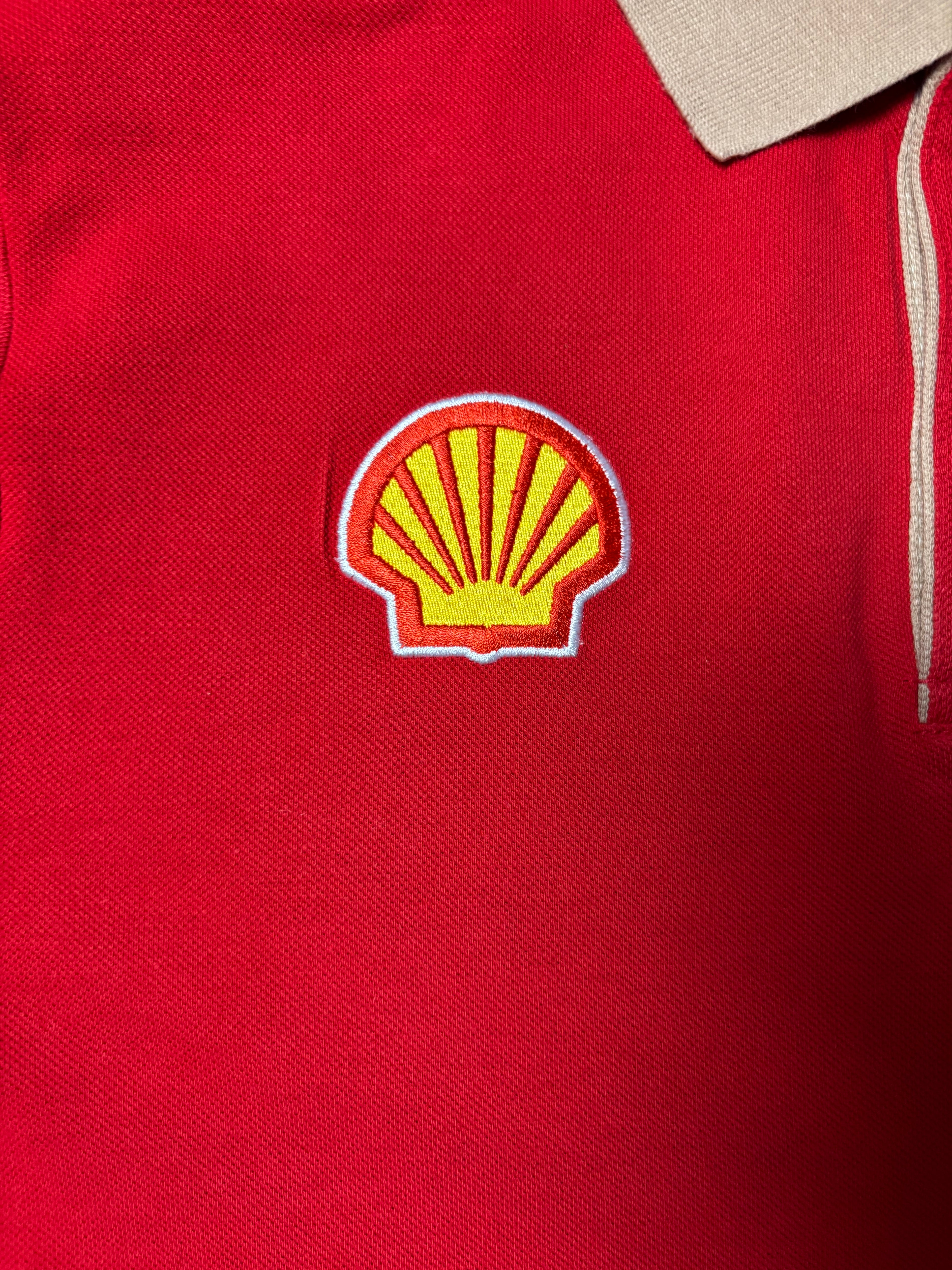 Vintage Ferrari Scuderia Polo Rot Shell Racing