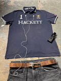 Vintage Hackett London Army Polo Team Shirt Navy