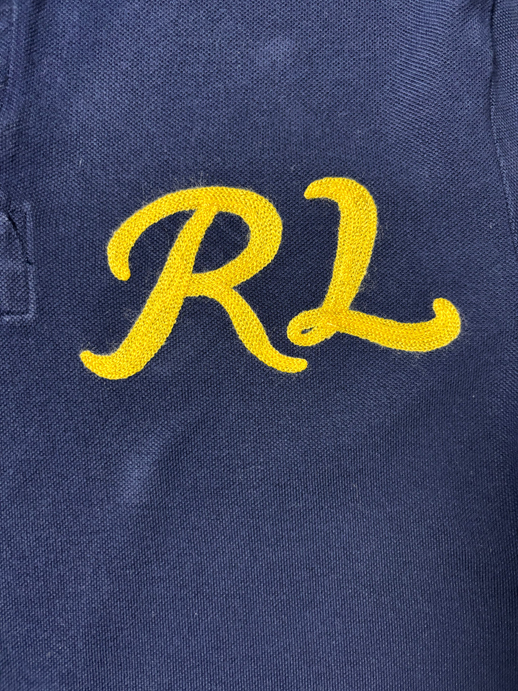 Vintage Polo Ralph Lauren RL Script 67 Shirt Navy