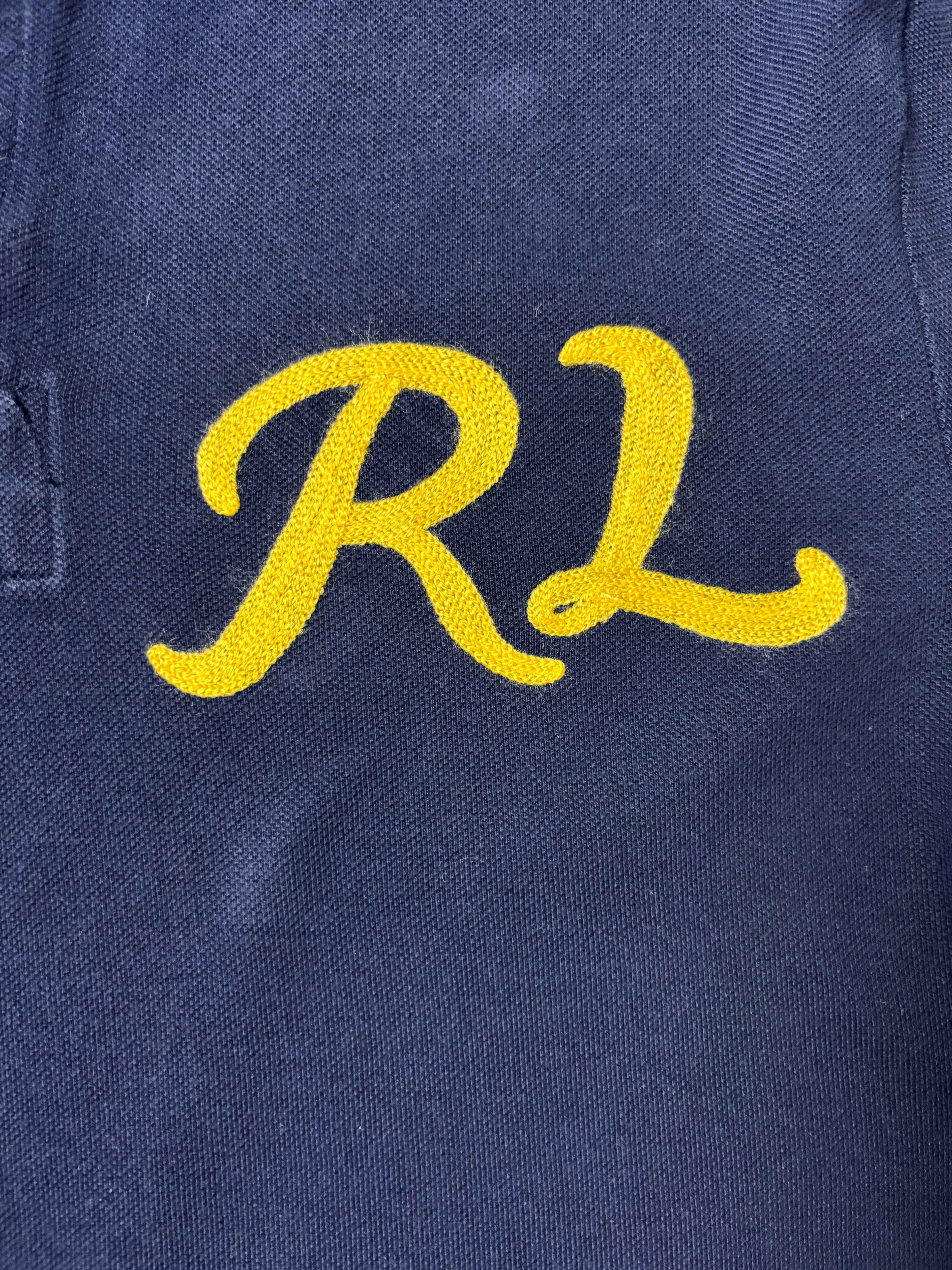 Vintage Polo Ralph Lauren RL Script 67 Shirt Navy