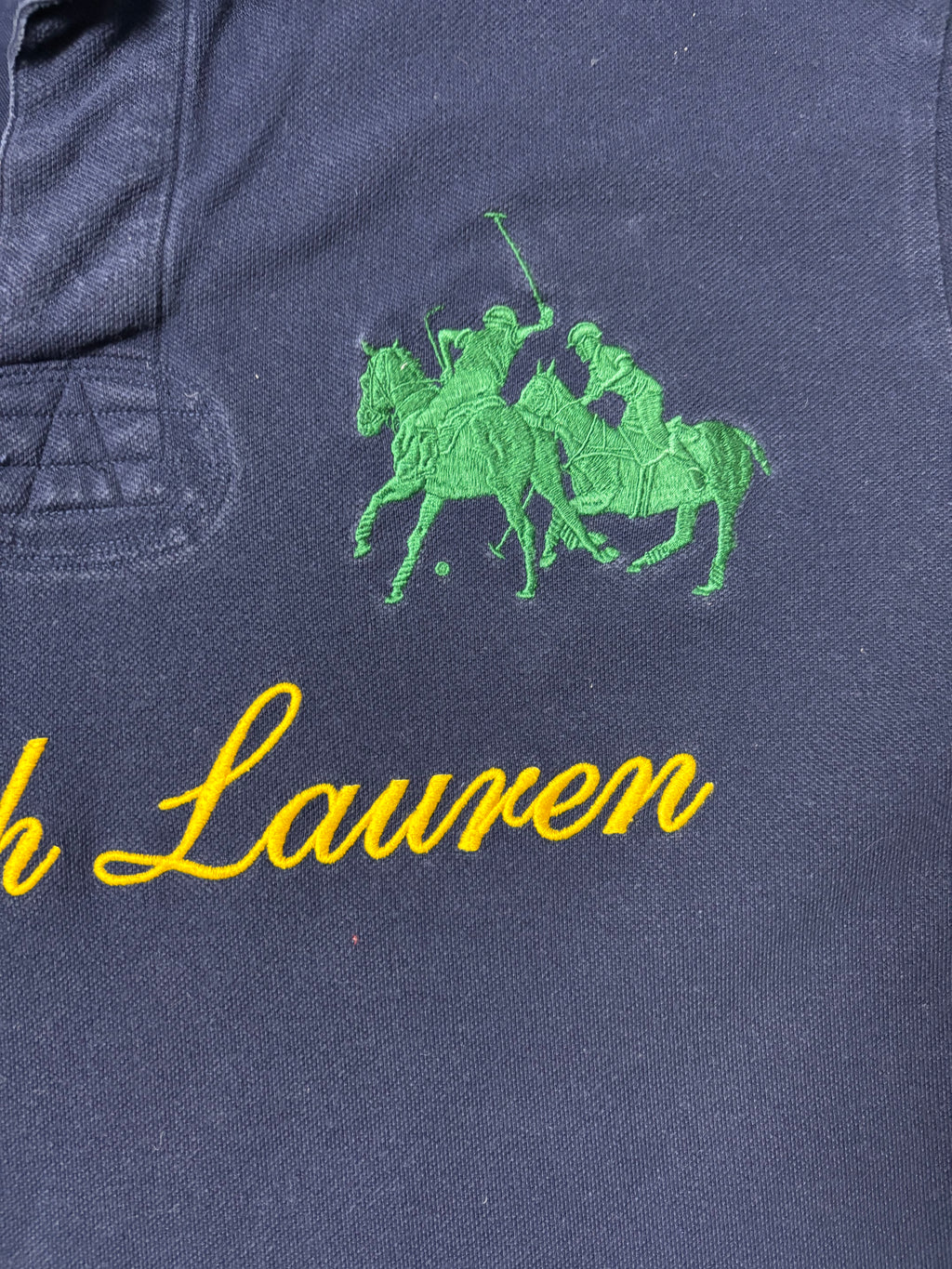 Vintage Polo Ralph Lauren Jockey Club Crest Shirt Navy