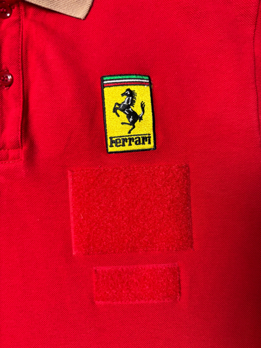 Vintage Ferrari Scuderia Polo Rot Shell Racing