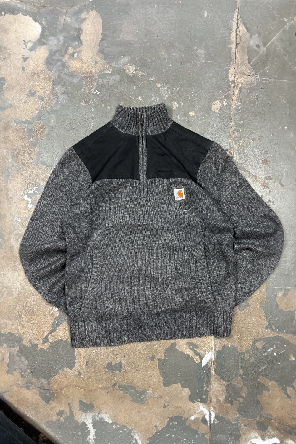 Vintage Carhartt Half-Zip Sweater Gorpcore Knit (M)