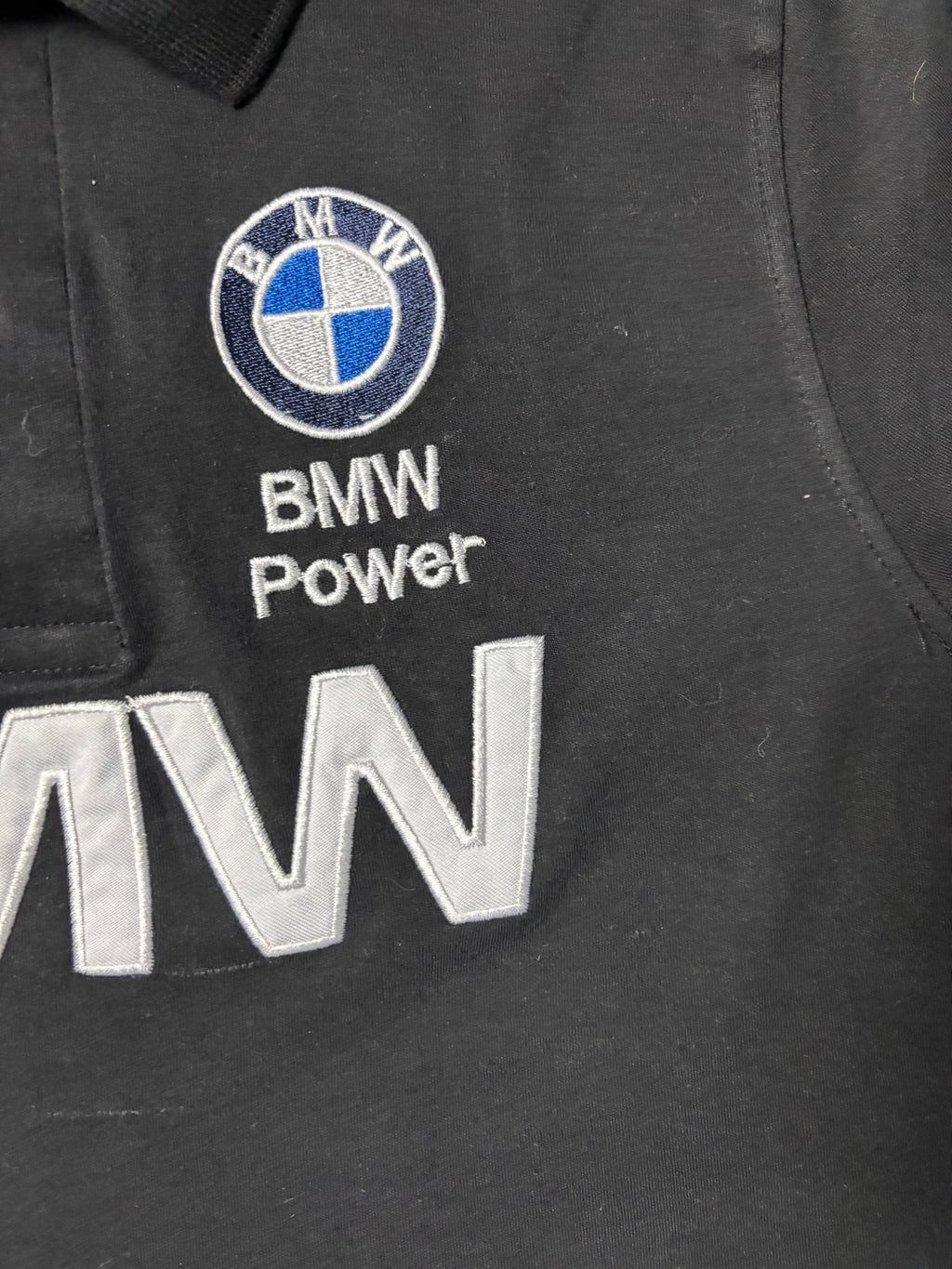 Vintage BMW Power Motorsport Racing Polo Schwarz M-Power XL