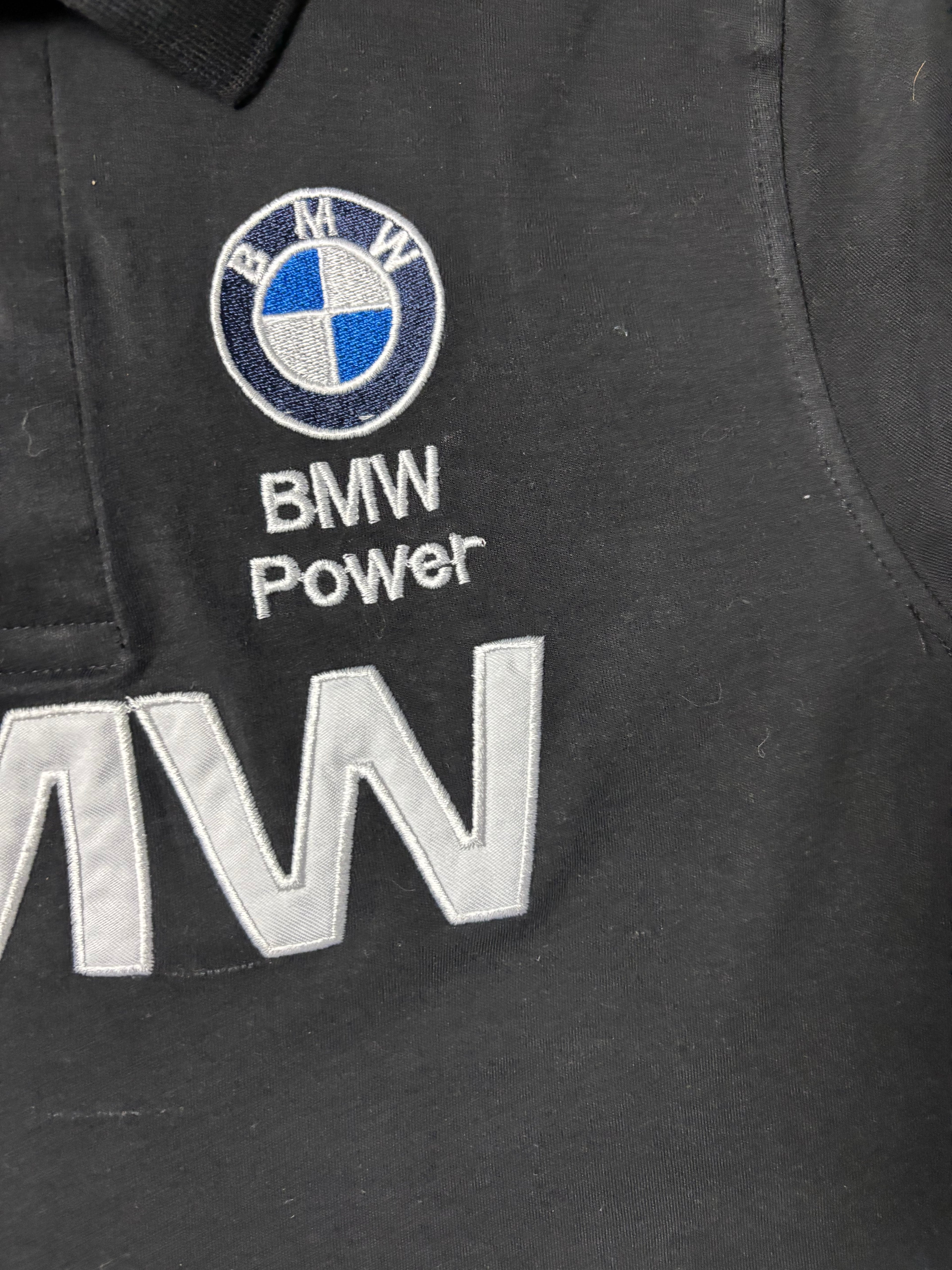 Vintage BMW Power Motorsport Racing Polo Schwarz M-Power XL