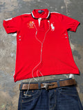 Vintage Polo Ralph Lauren Mercer MMIX Big Pony Polo Rot Custom Fit L