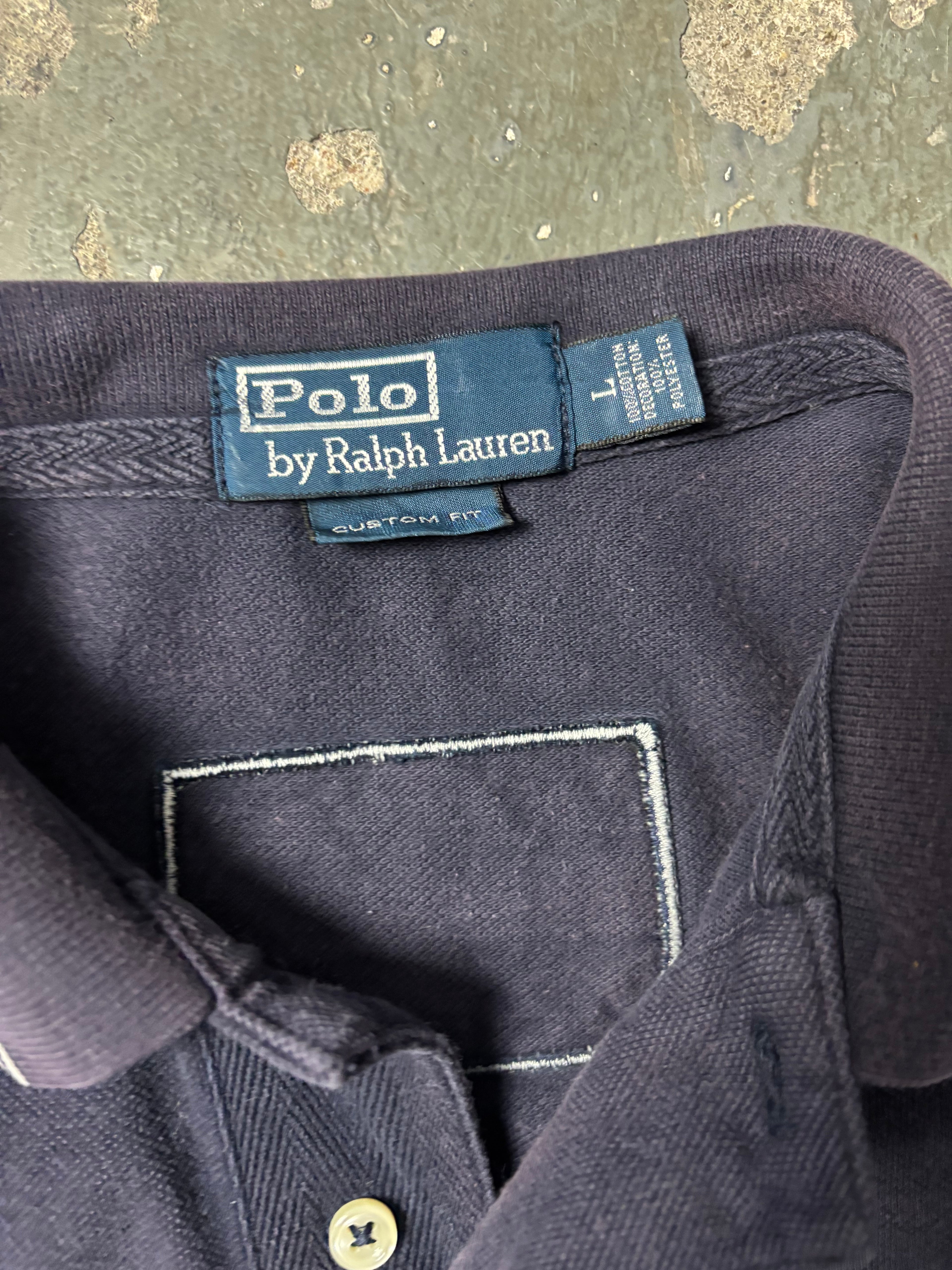 Vintage Polo Ralph Lauren England 1934 Crest Shirt Navy