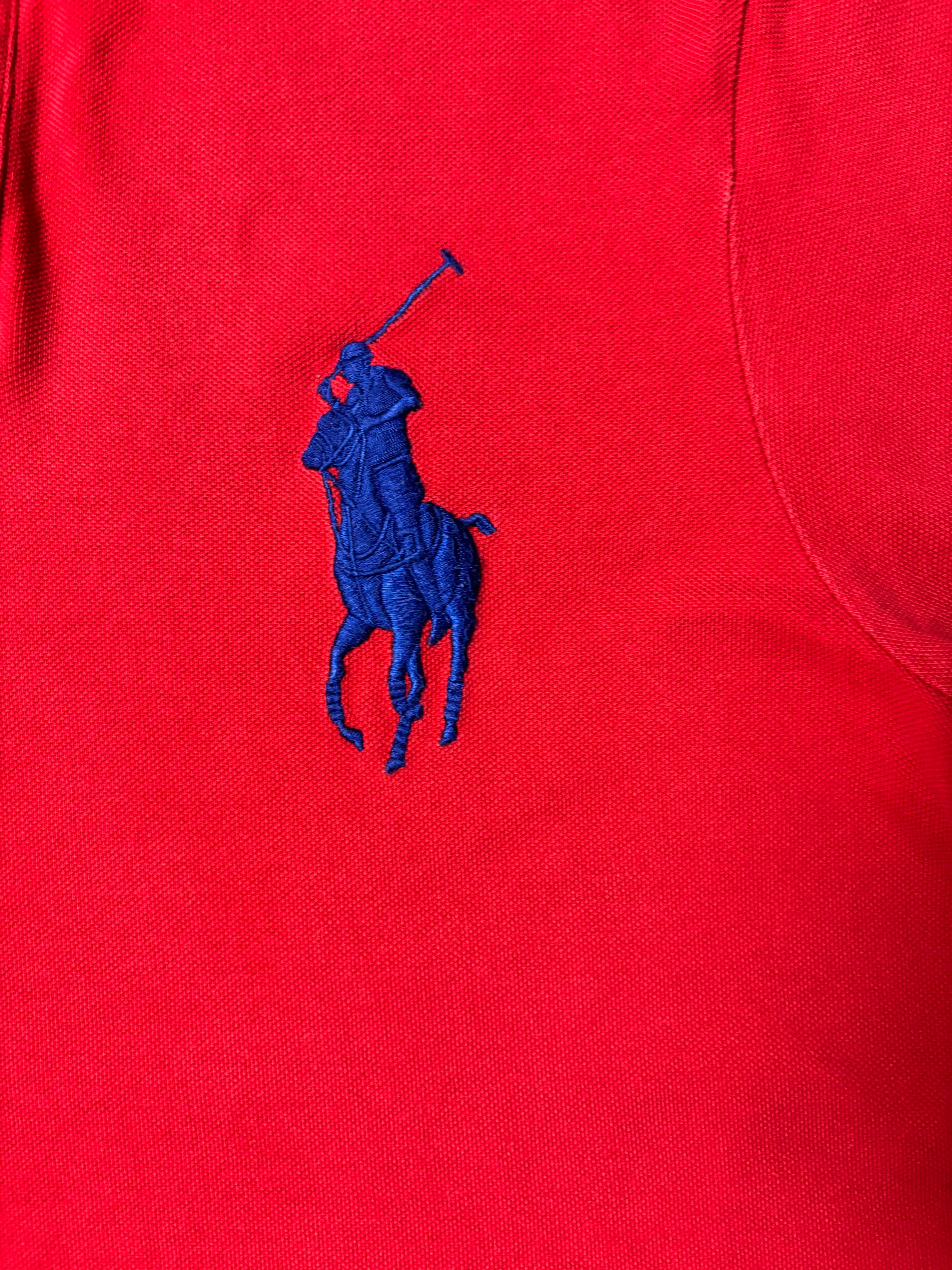 Vintage Polo Ralph Lauren Big Pony Nr. 3 Polo Rot Slim Fit