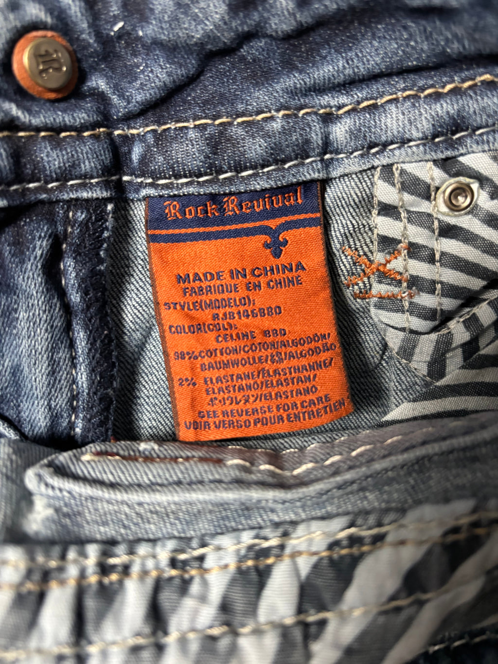 Vintage Rock Revival Flared Bootcut Jeans