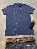 Vintage Polo Ralph Lauren Big Pony Nr. 3 Polo Navy Custom Fit