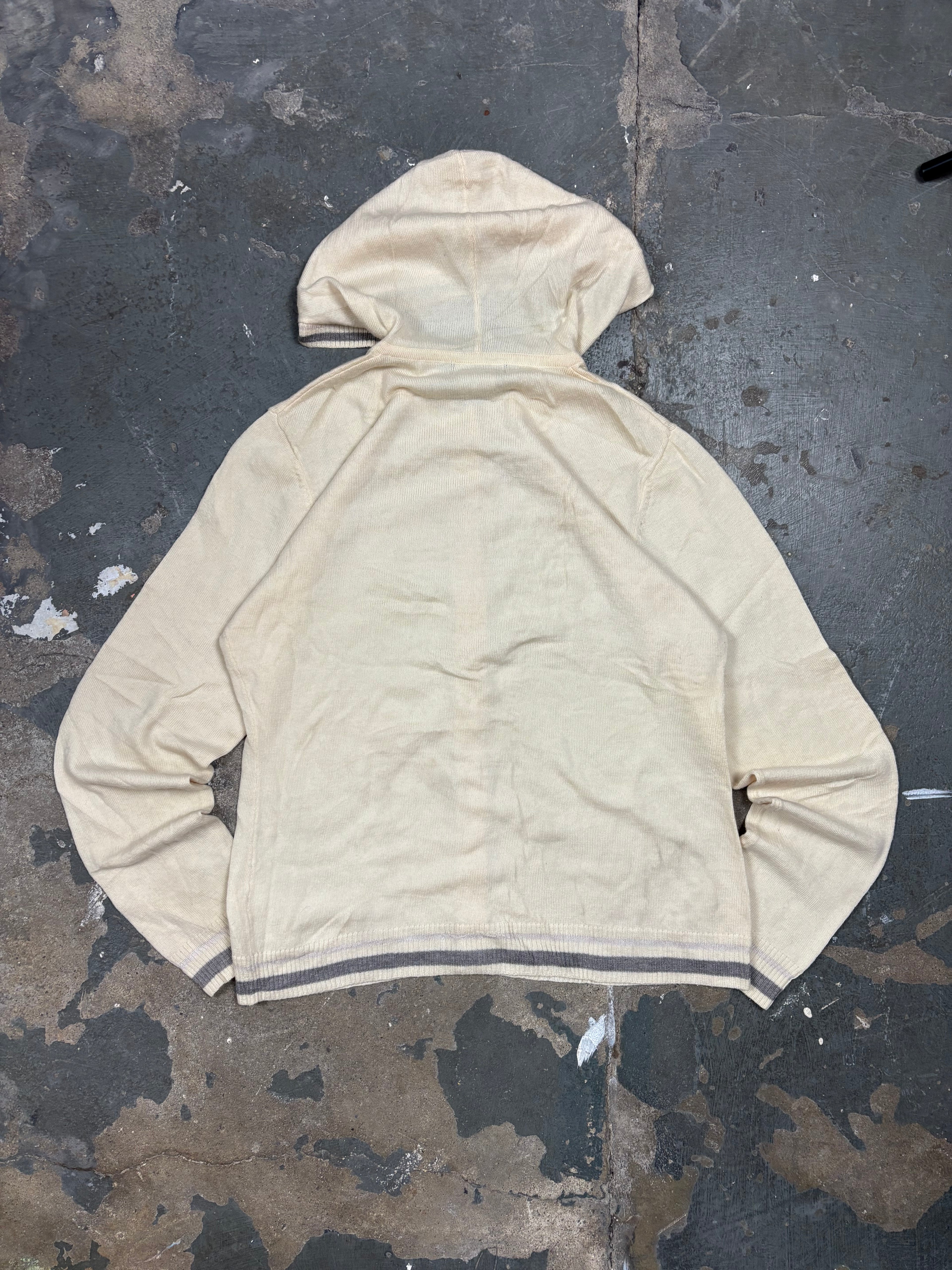 Vintage Patagonia Merino Wool Knit Cardigan Hoodie Cream