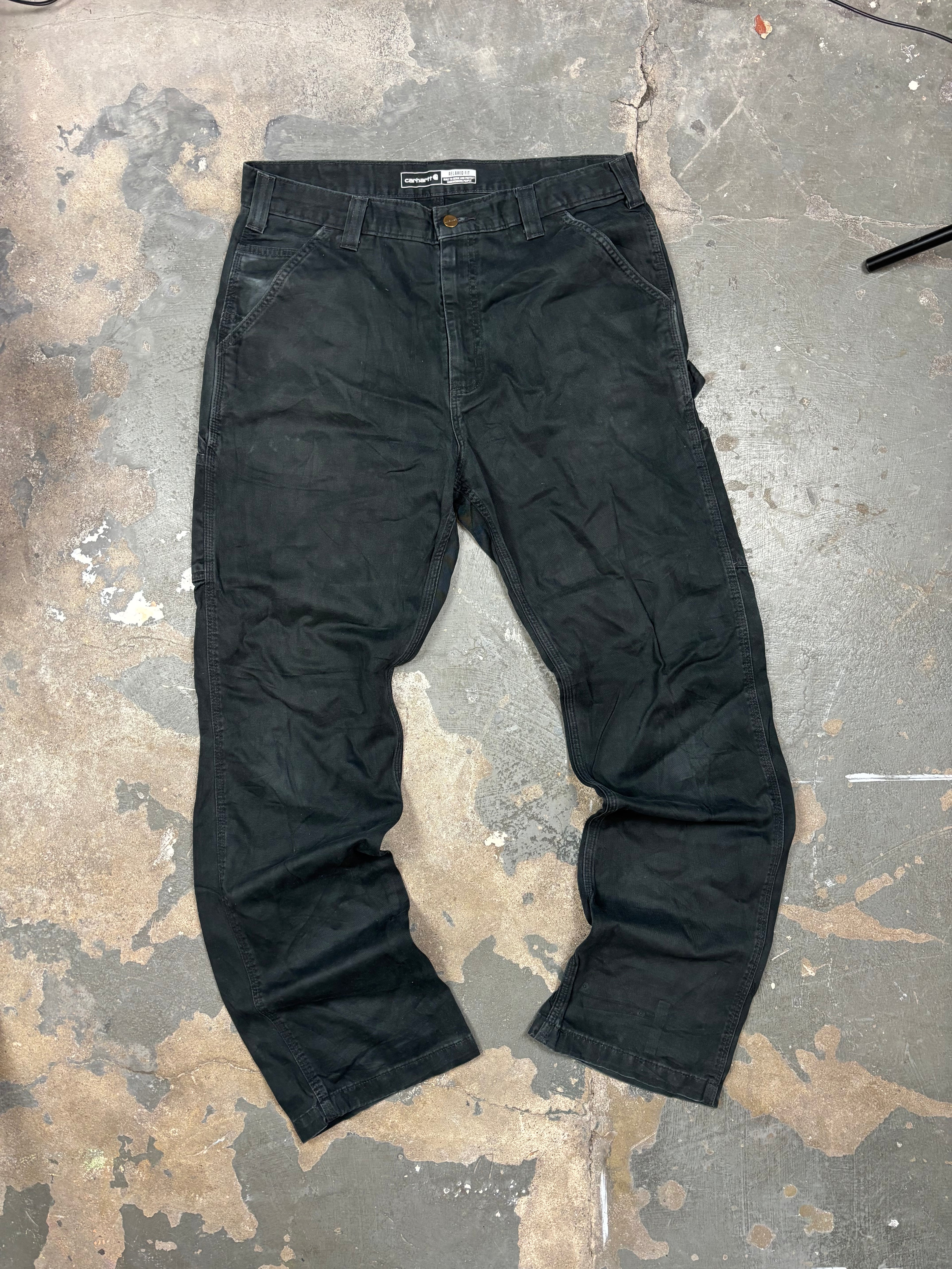 Vintage Carhartt B324 Utility Work Pants Black