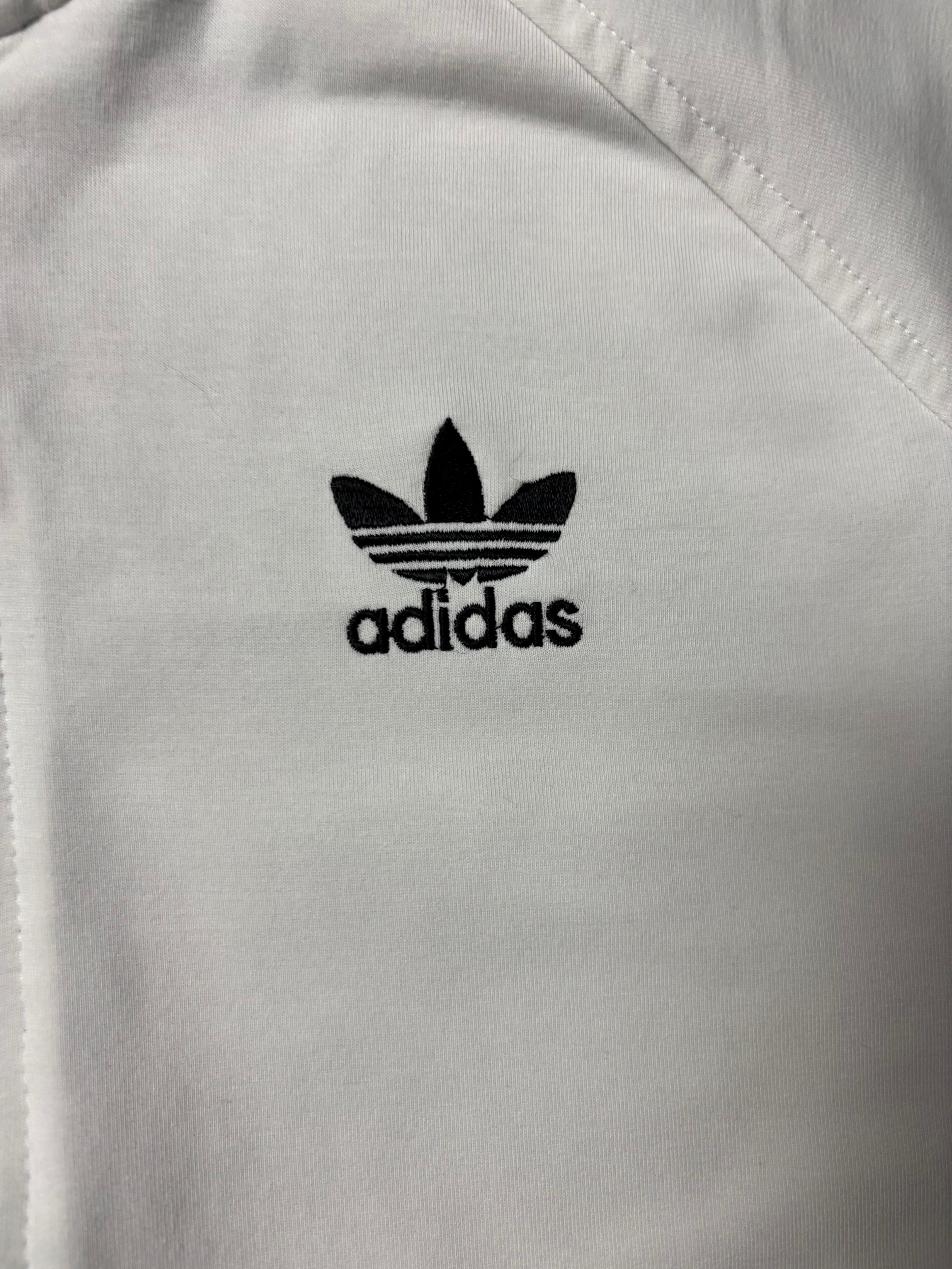 adidas Vintage Adidas Originals Zip Hoodie Weiß Y2K Cropped