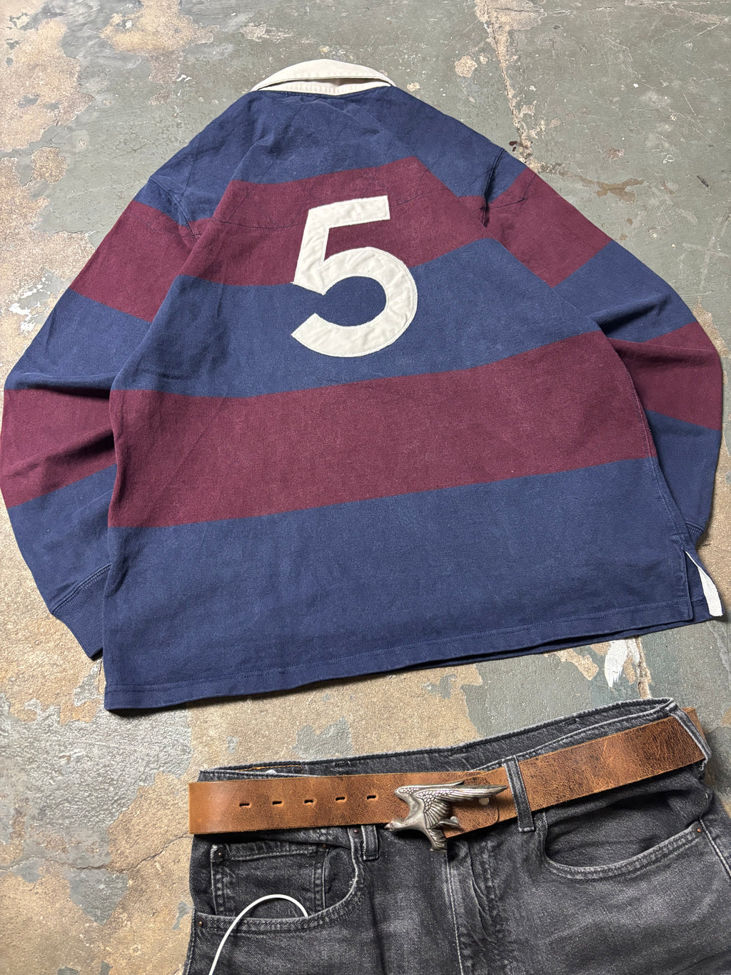 Vintage Polo Ralph Lauren Rugby Longsleeve Lion Crest MMVI Streifen