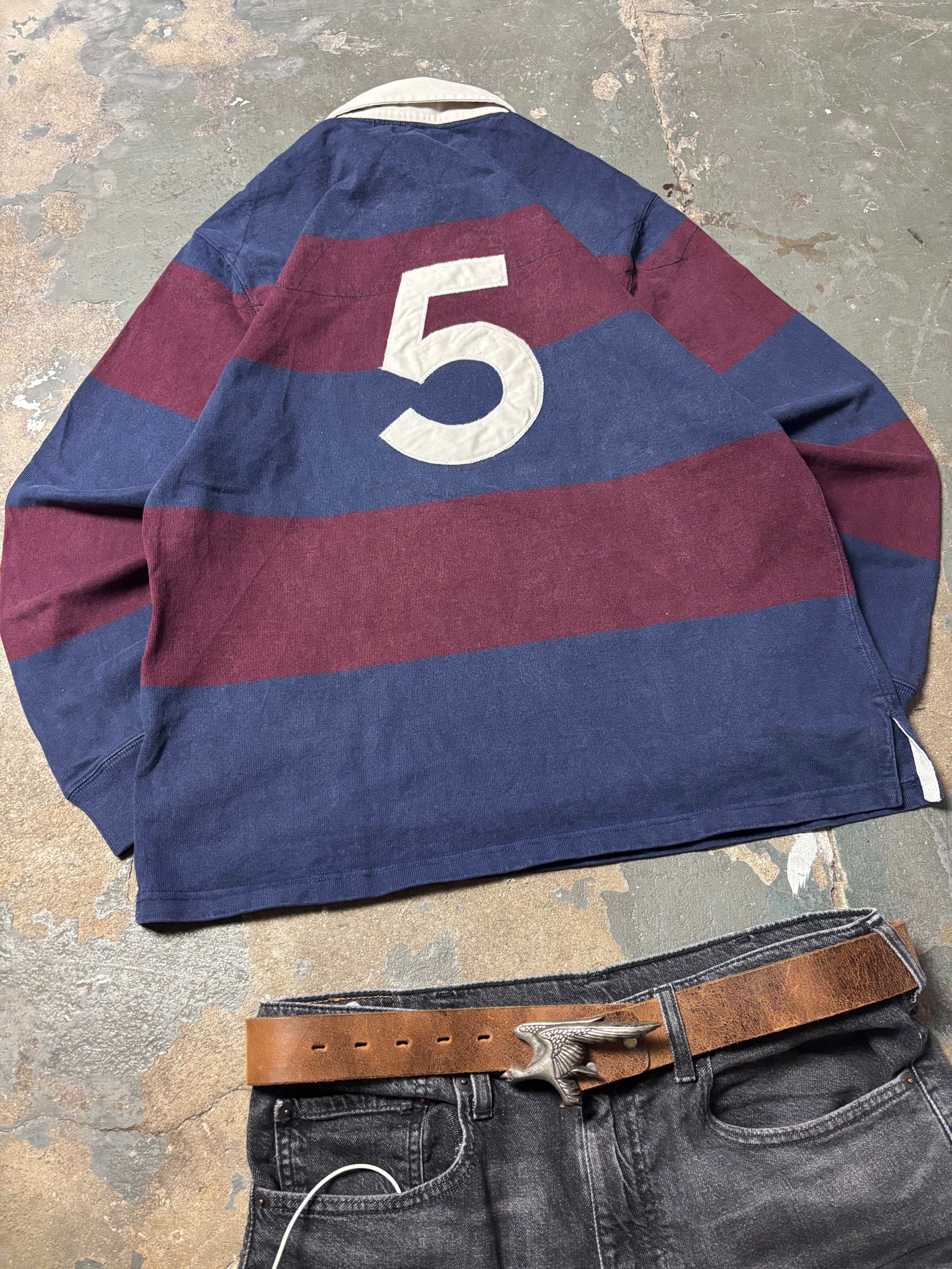 Vintage Polo Ralph Lauren Rugby Longsleeve Lion Crest MMVI Streifen