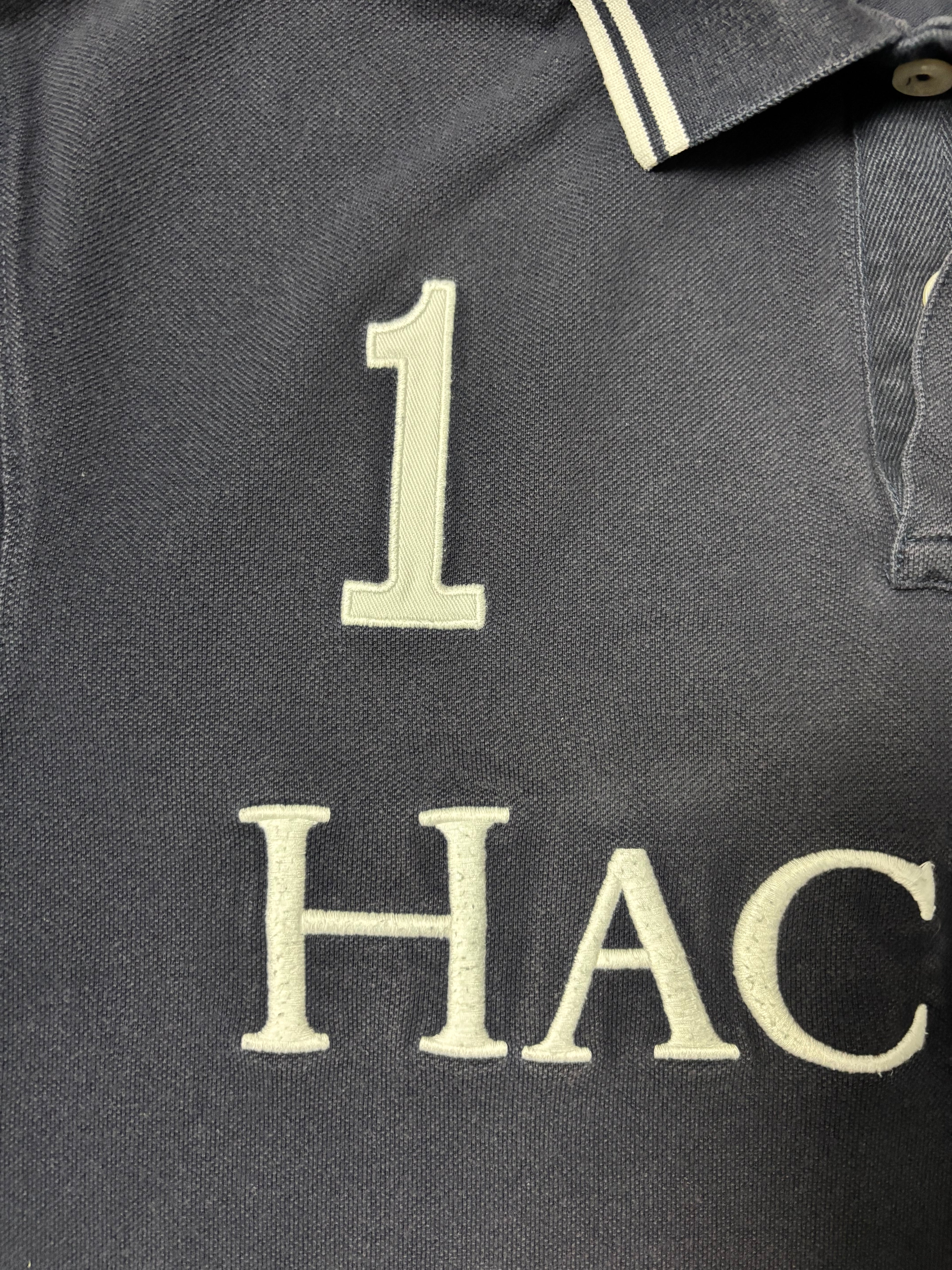 Vintage Hackett London Army Polo Team Shirt Navy