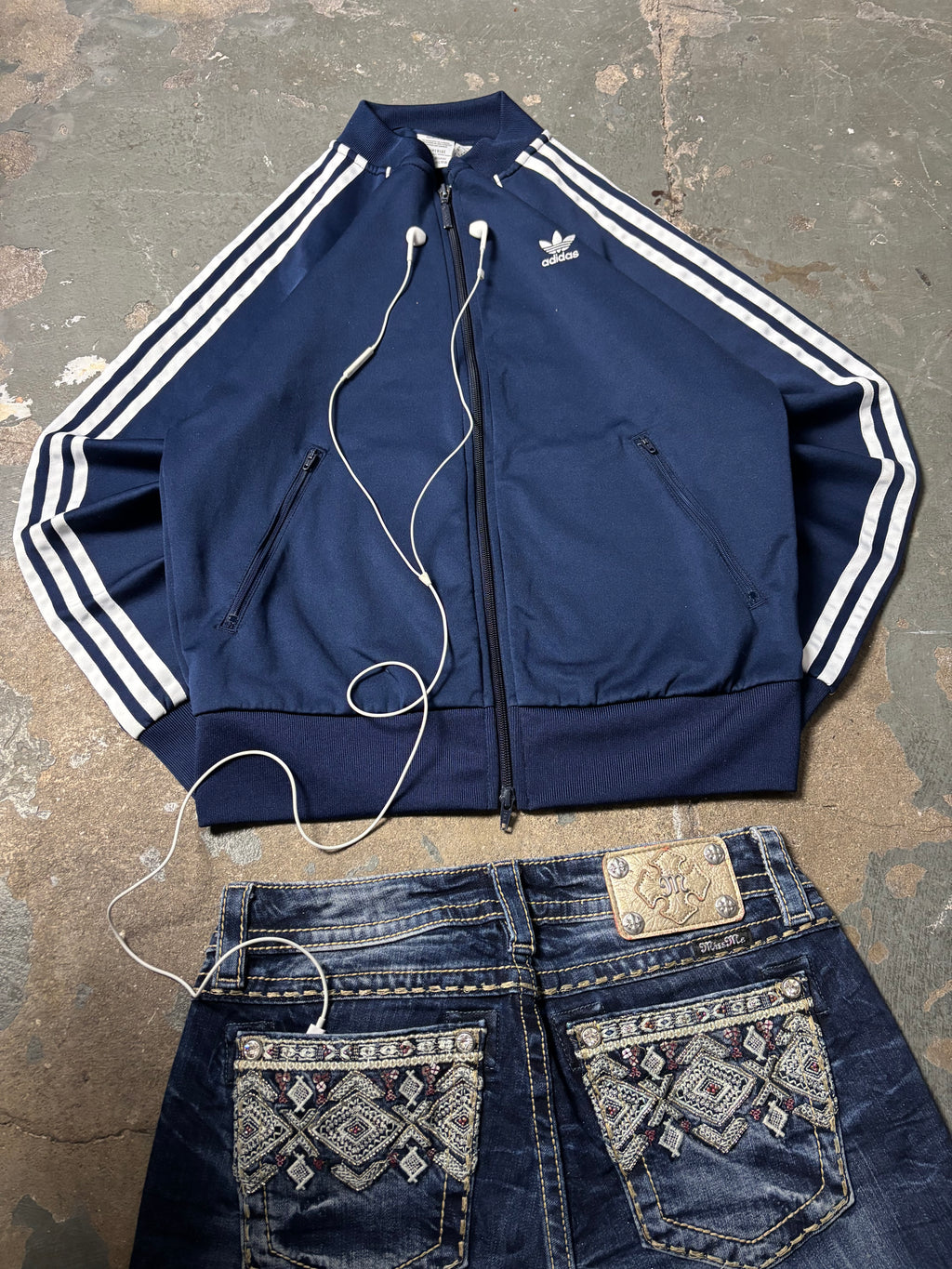 Vintage Adidas Originals Firebird Track Jacket Navy