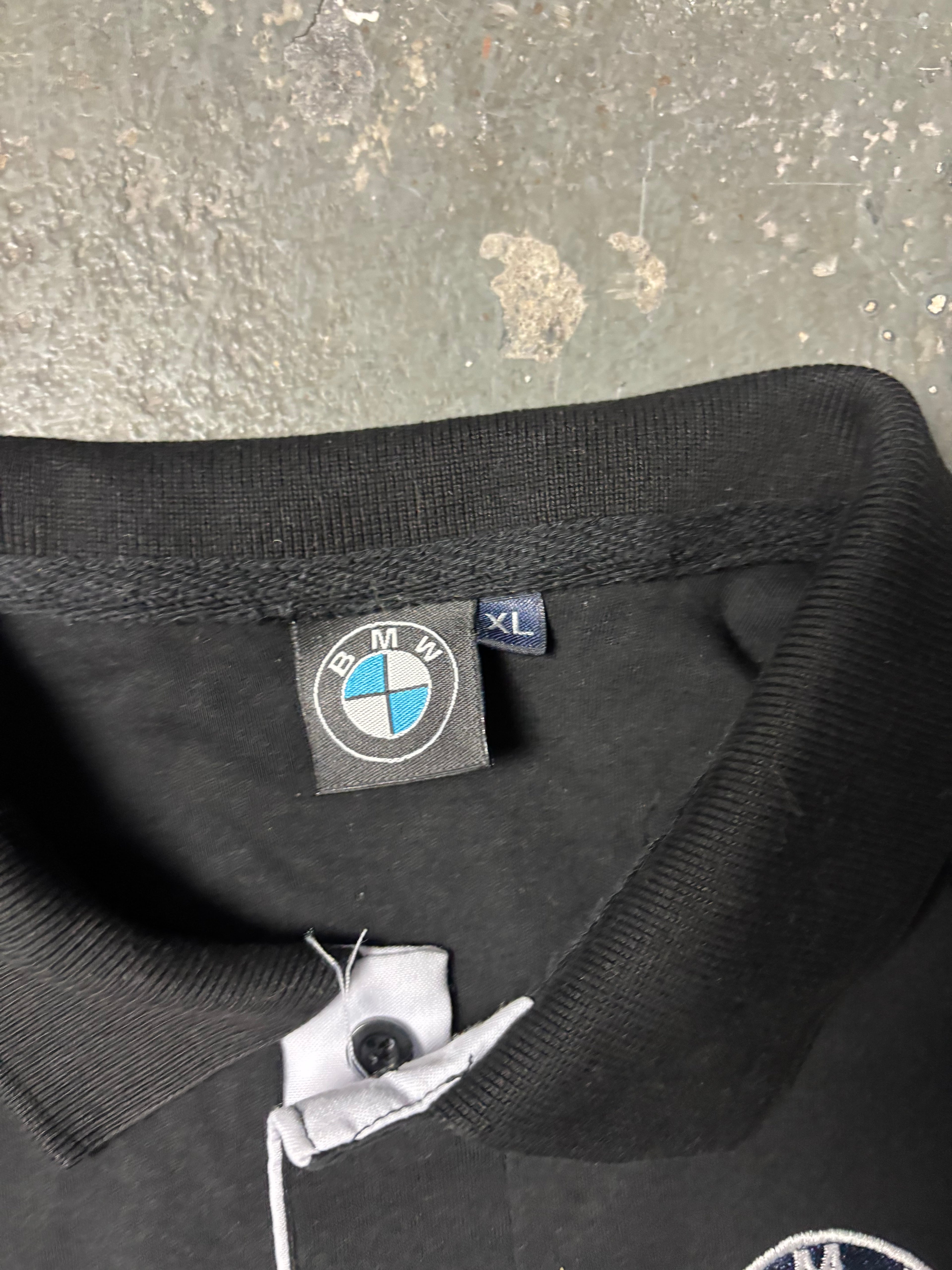 Vintage BMW Power Motorsport Racing Polo Schwarz M-Power XL