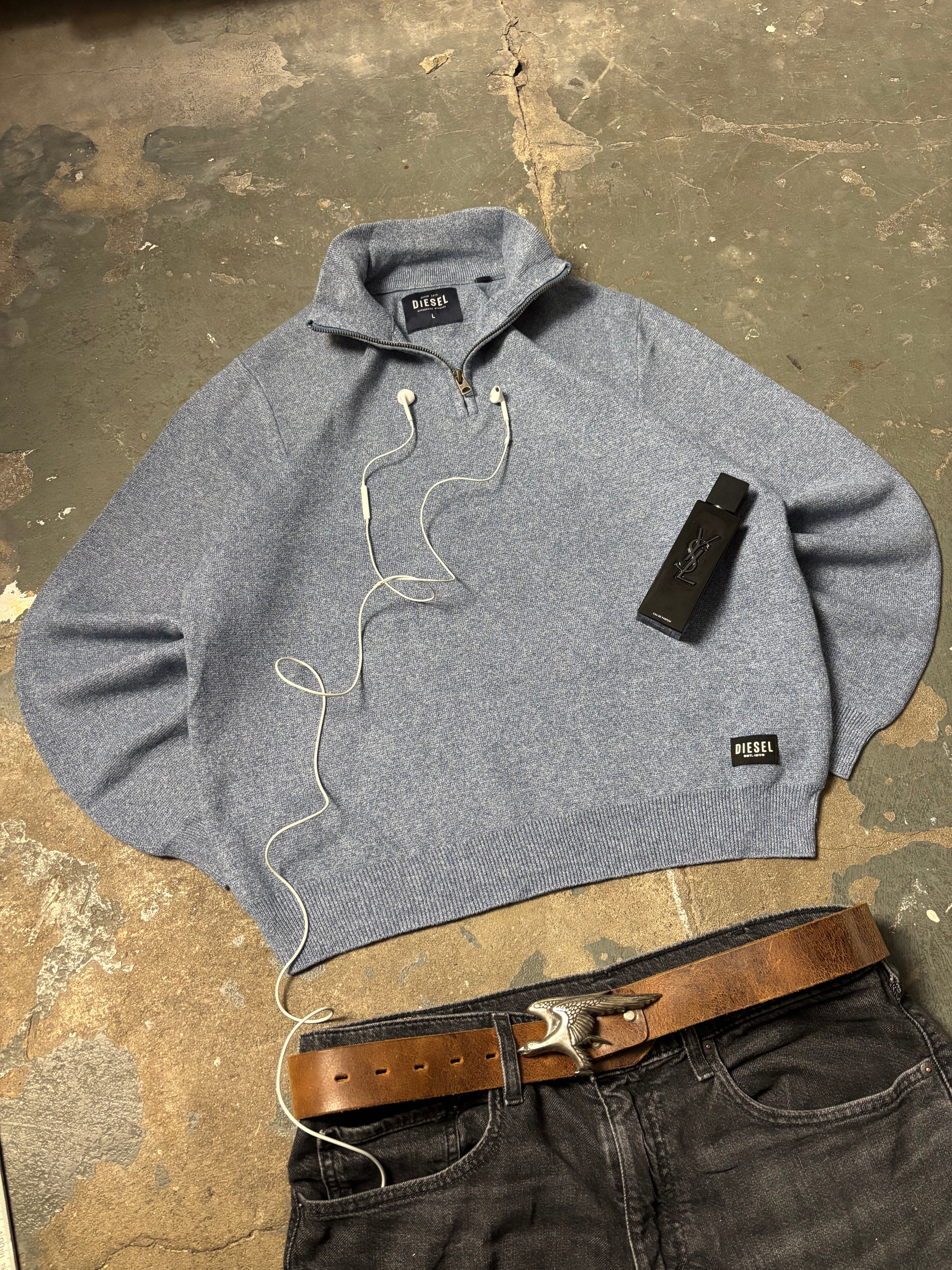 Vintage Diesel Half-Zip Pullover Y2K Troyer (L)