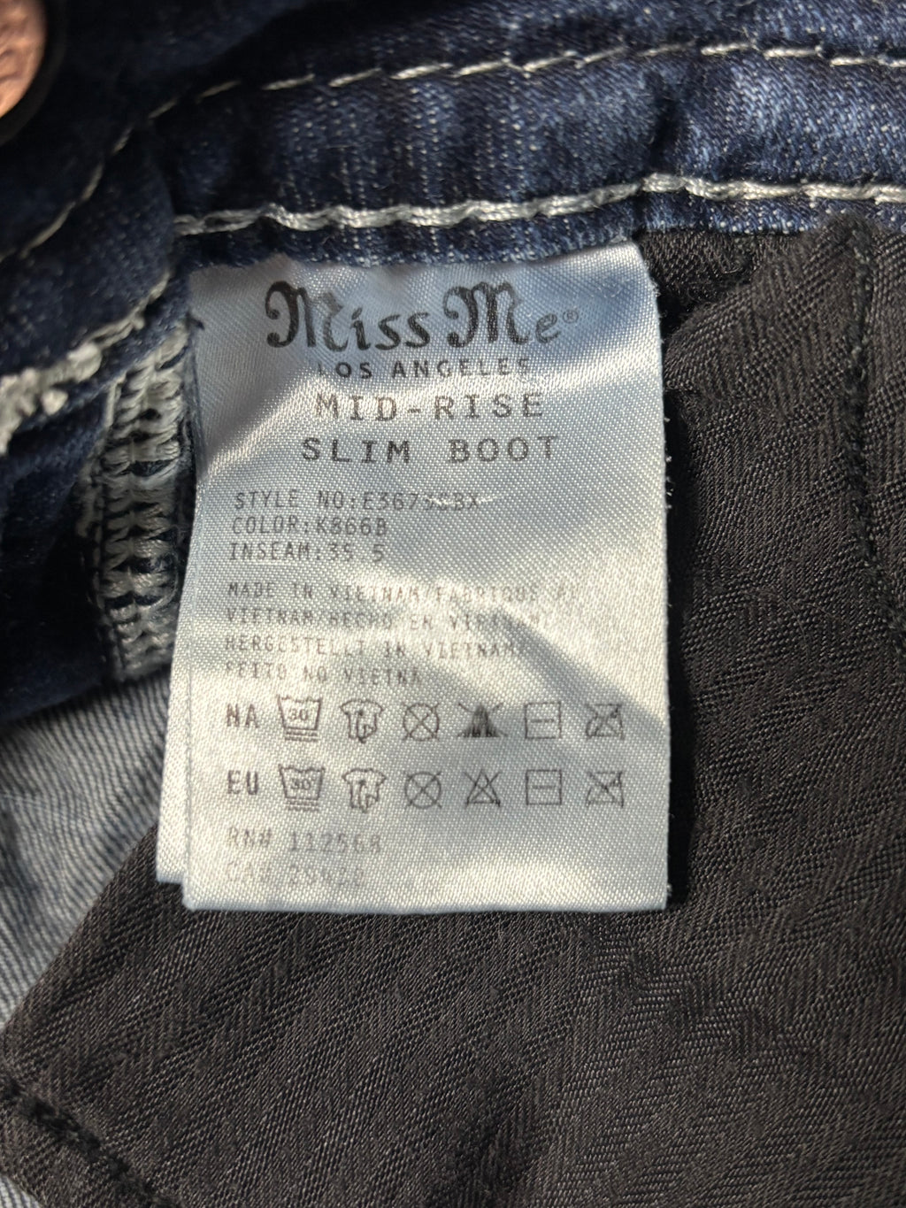 Vintage Miss Me Flared Jeans Blau