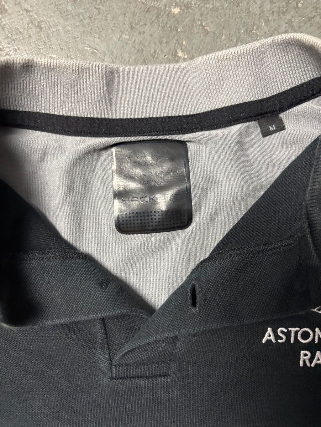 Vintage Hackett Aston Martin Racing Polo Nr. 95 Schwarz