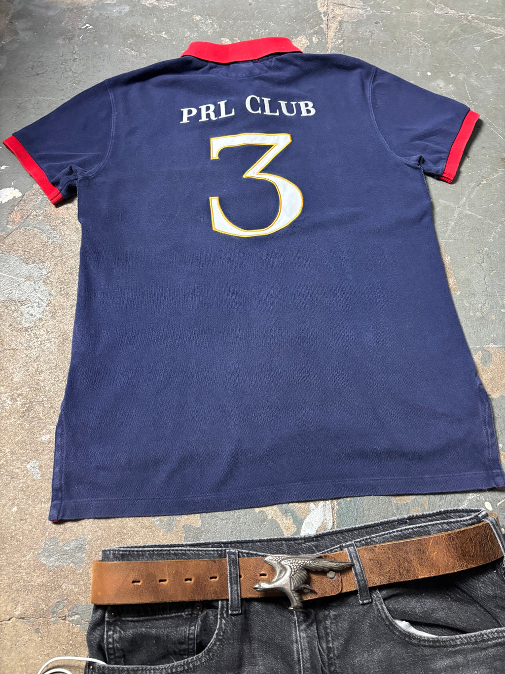 Vintage Polo Ralph Lauren PRL Club Challenge Cup Shirt Navy