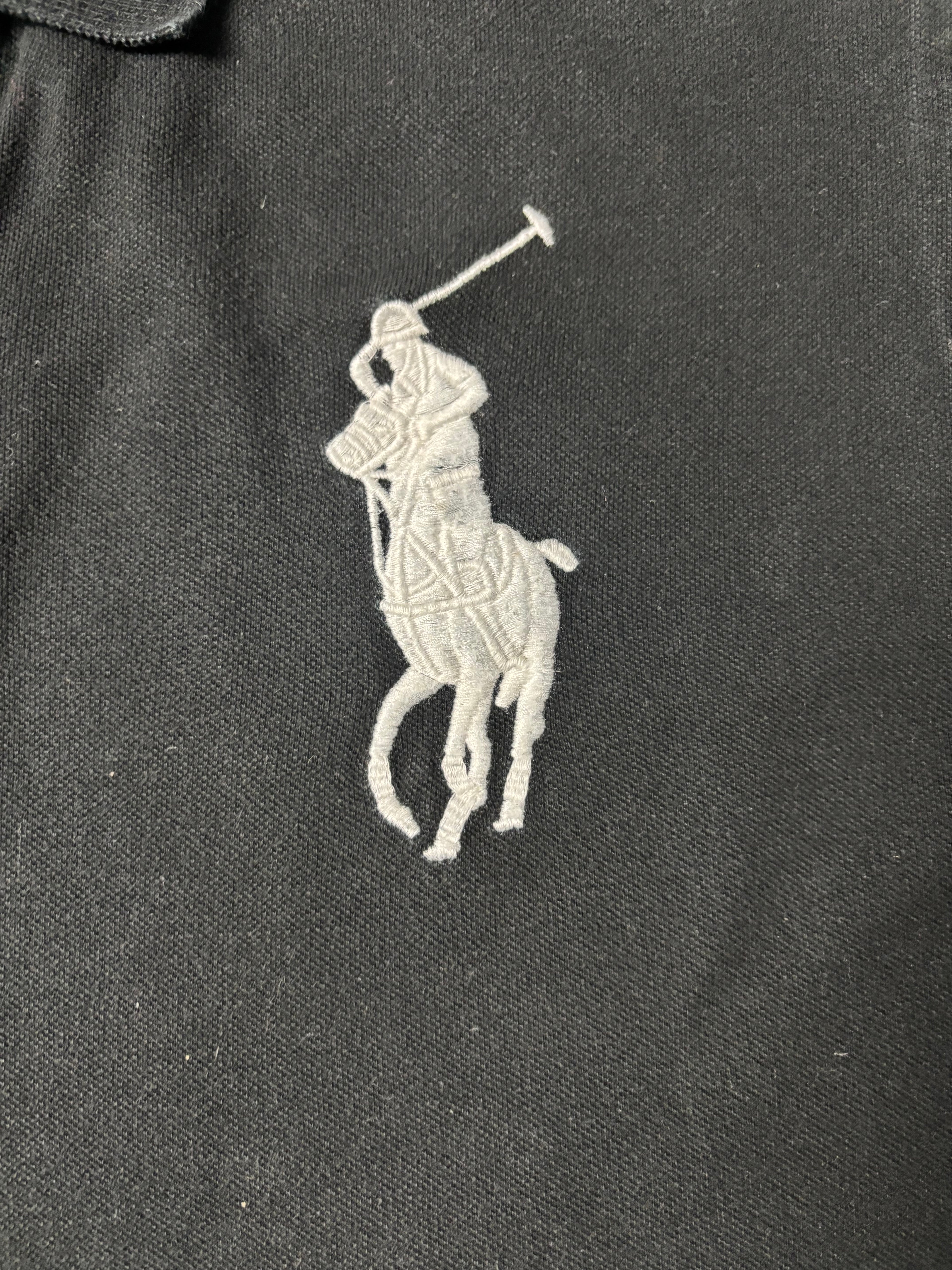 Vintage Polo Ralph Lauren Big Pony Shirt Schwarz | Y2K Archive