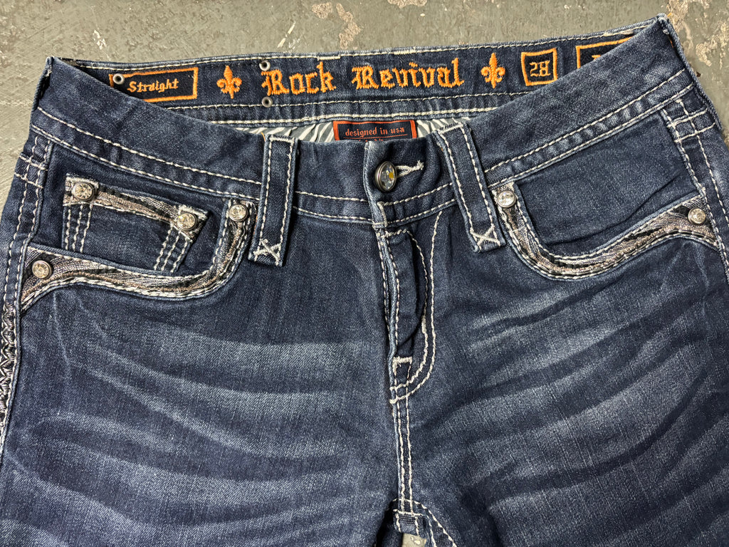 Vintage Rock Revival Jeans Flared Bootcut