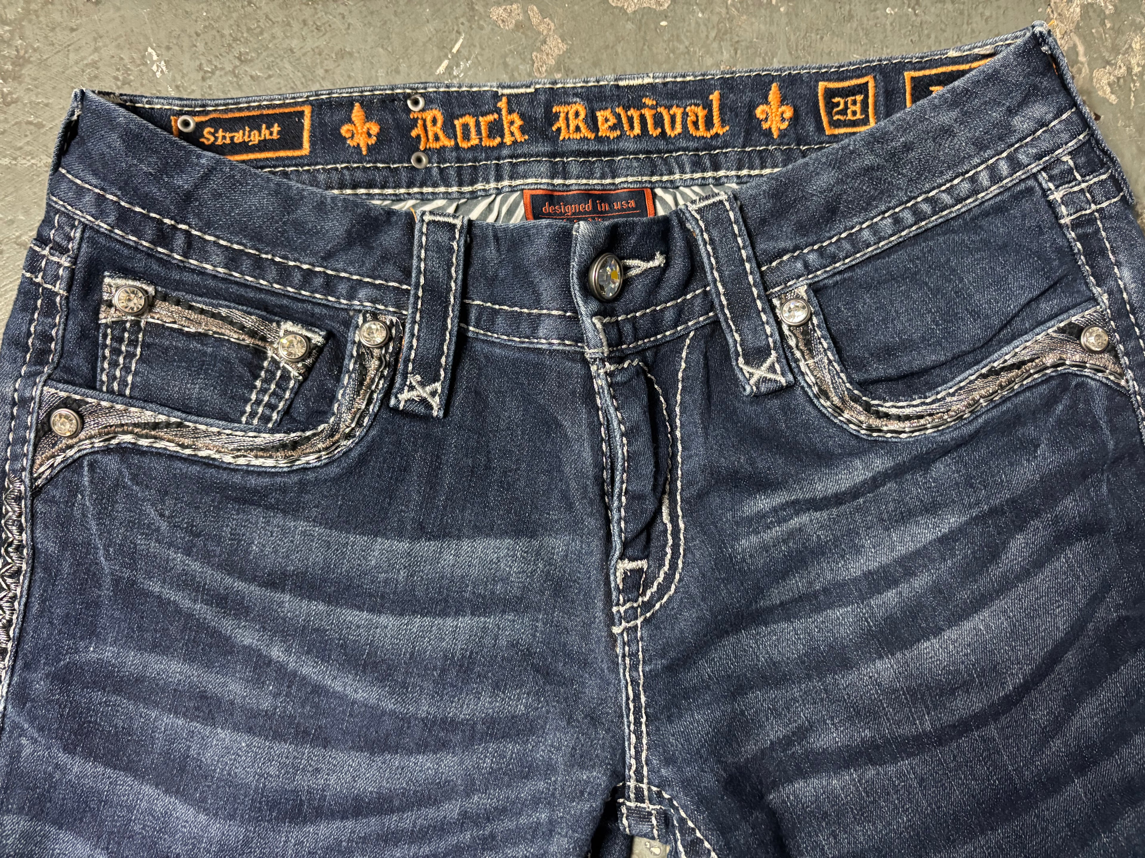 Vintage Rock Revival Jeans Flared Bootcut