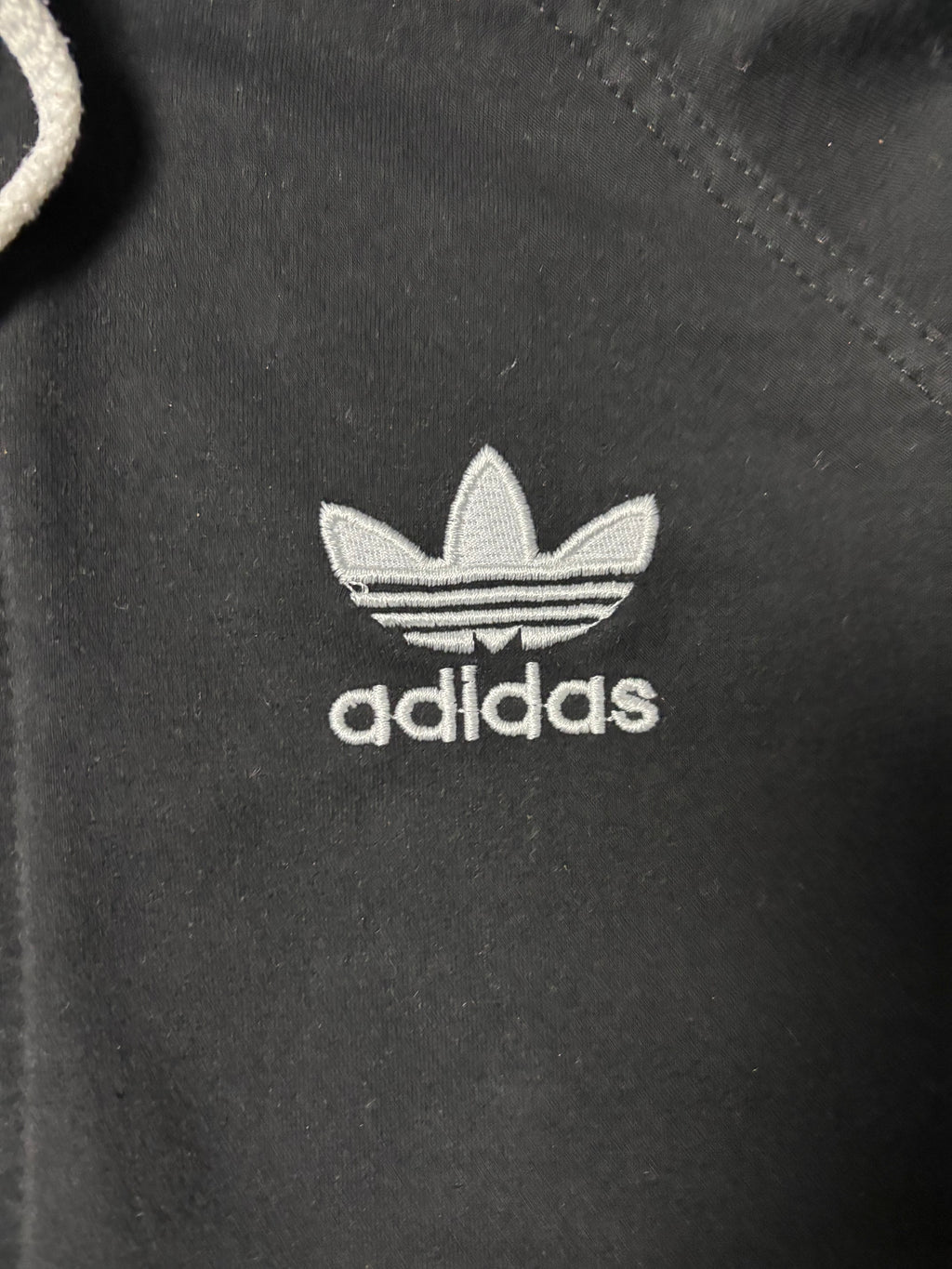Vintage Adidas Zip Hoodie Schwarz | Y2K Track Jacket