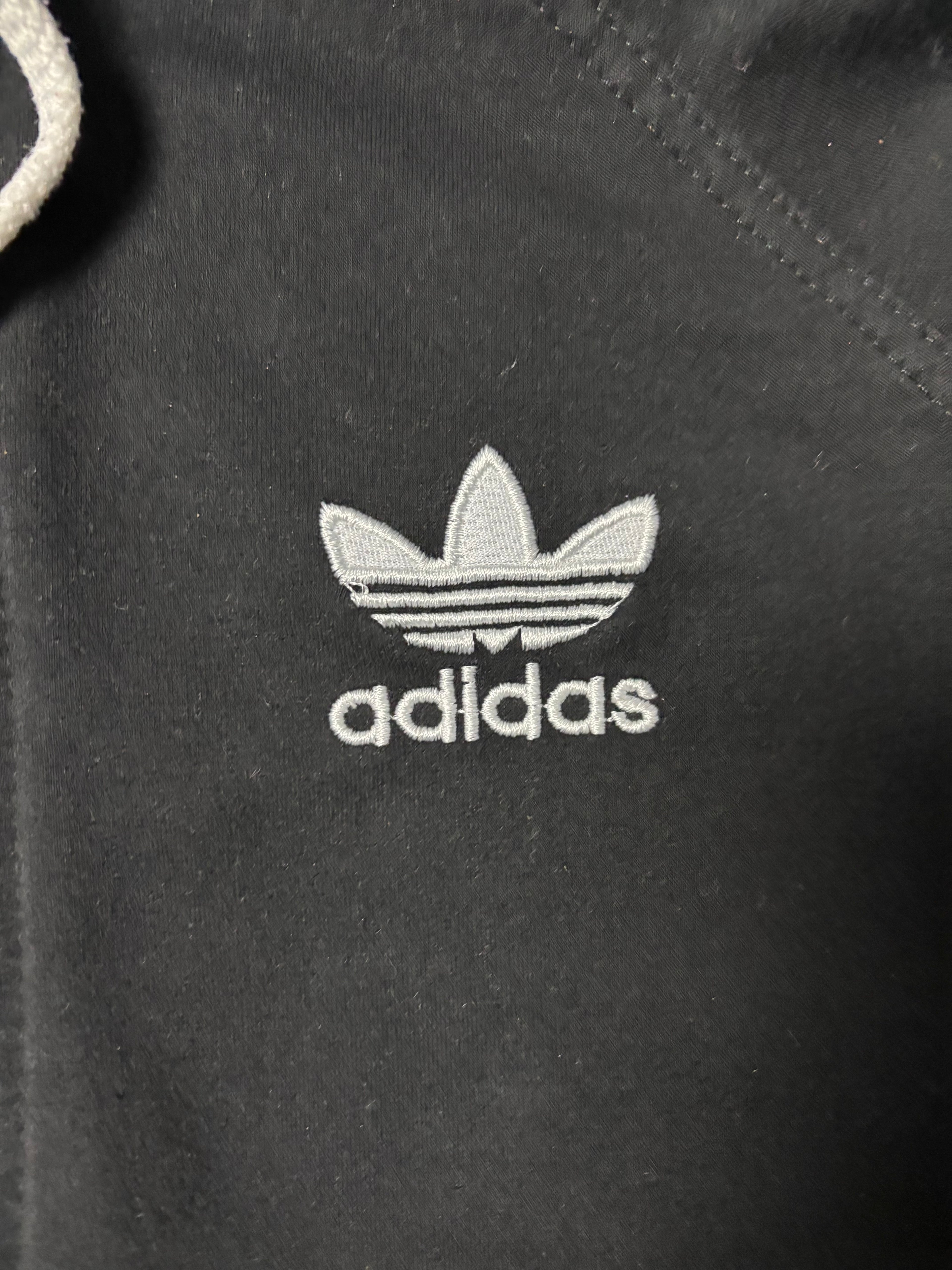 Vintage Adidas Zip Hoodie Schwarz | Y2K Track Jacket