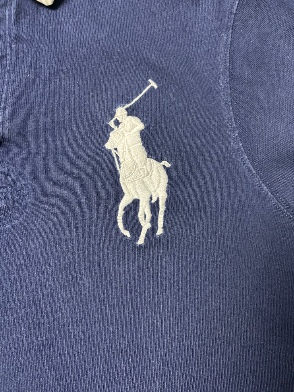 Vintage Polo Ralph Lauren Rugby Longsleeve Big Pony Navy