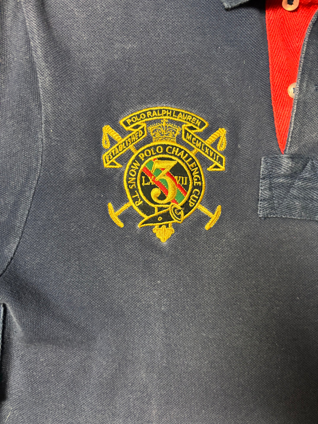 Vintage Polo Ralph Lauren Snow Polo Challenge Cup Big Pony Polo Navy M