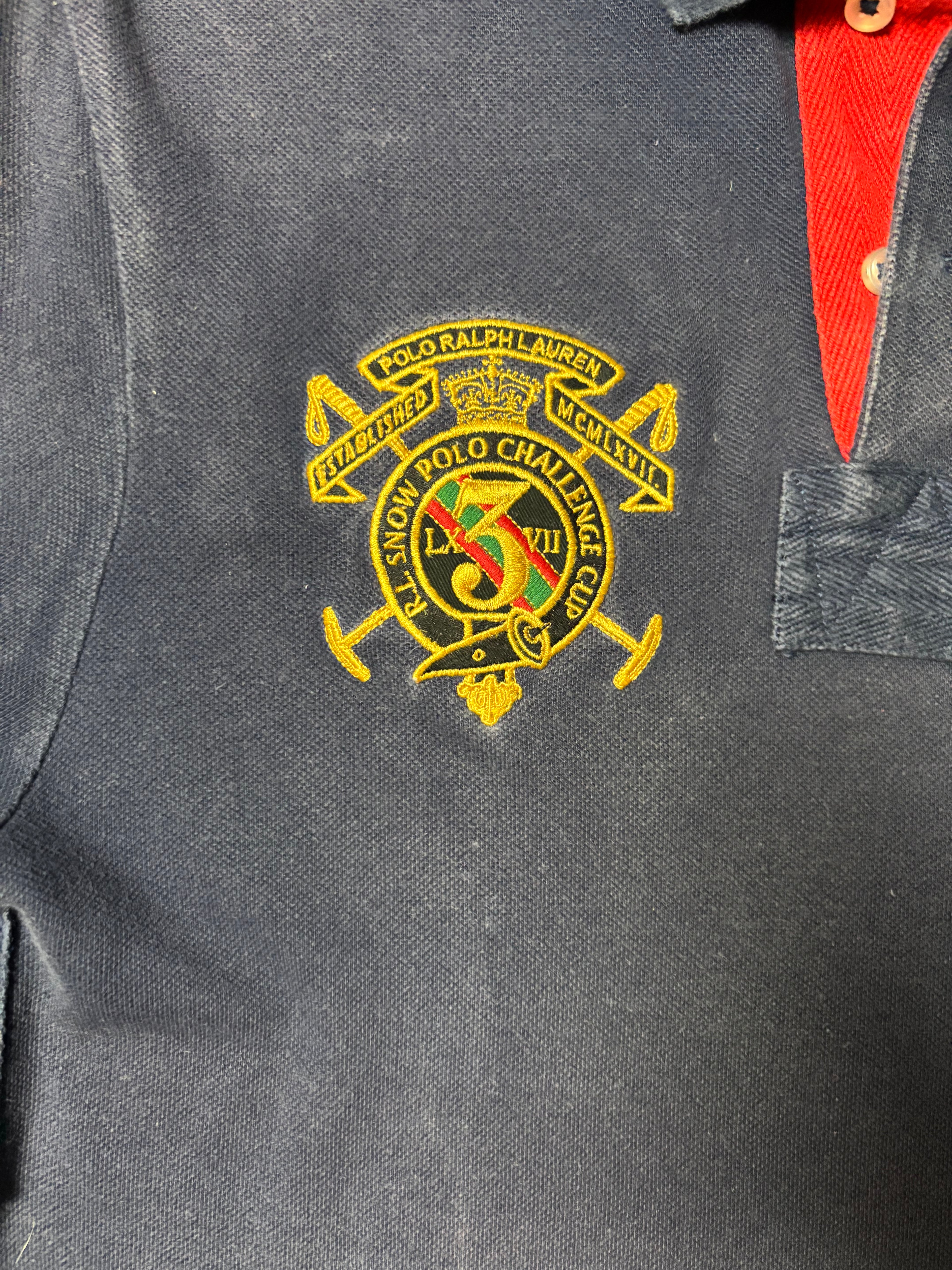 Vintage Polo Ralph Lauren Snow Polo Challenge Cup Big Pony Polo Navy M