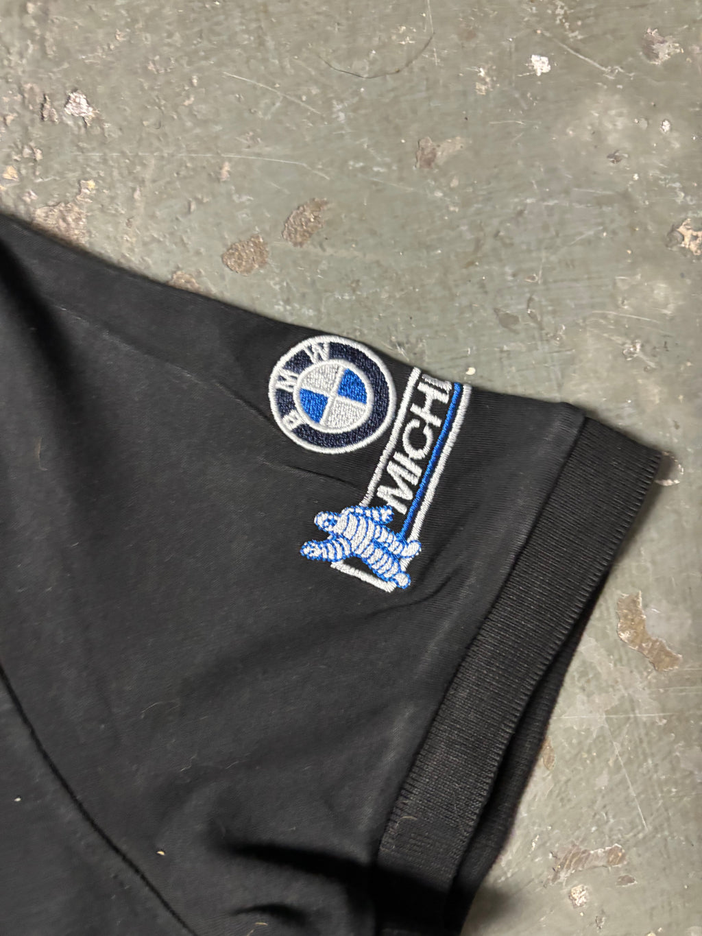 Vintage BMW Power Motorsport Racing Polo Schwarz M-Power XL