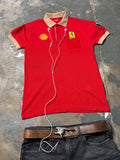 Vintage Ferrari Scuderia Polo Rot Shell Racing