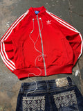 Vintage Adidas Originals Firebird Style Track Jacket Rot Y2K