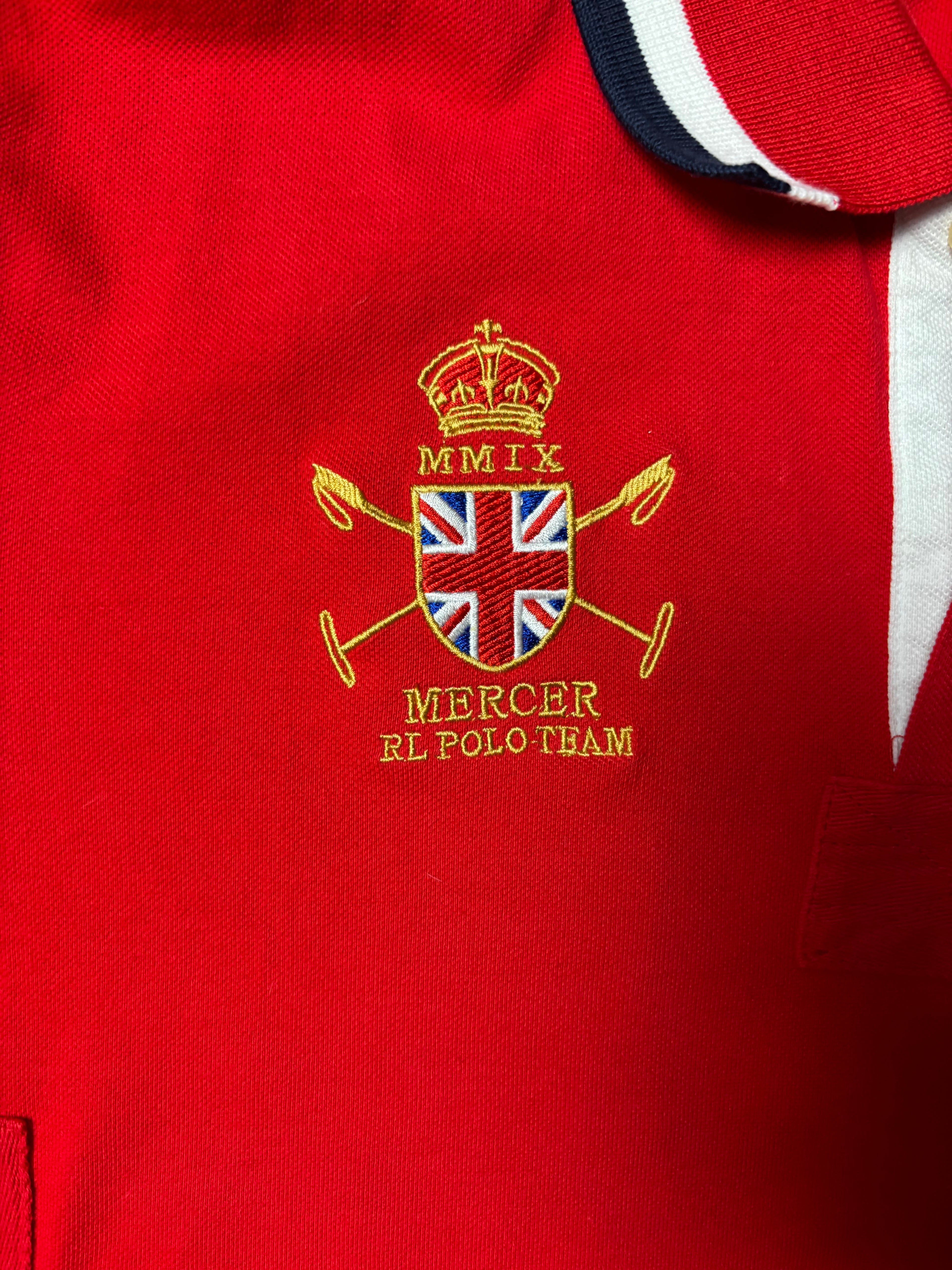 Vintage Polo Ralph Lauren Mercer MMIX Big Pony Polo Rot Custom Fit L