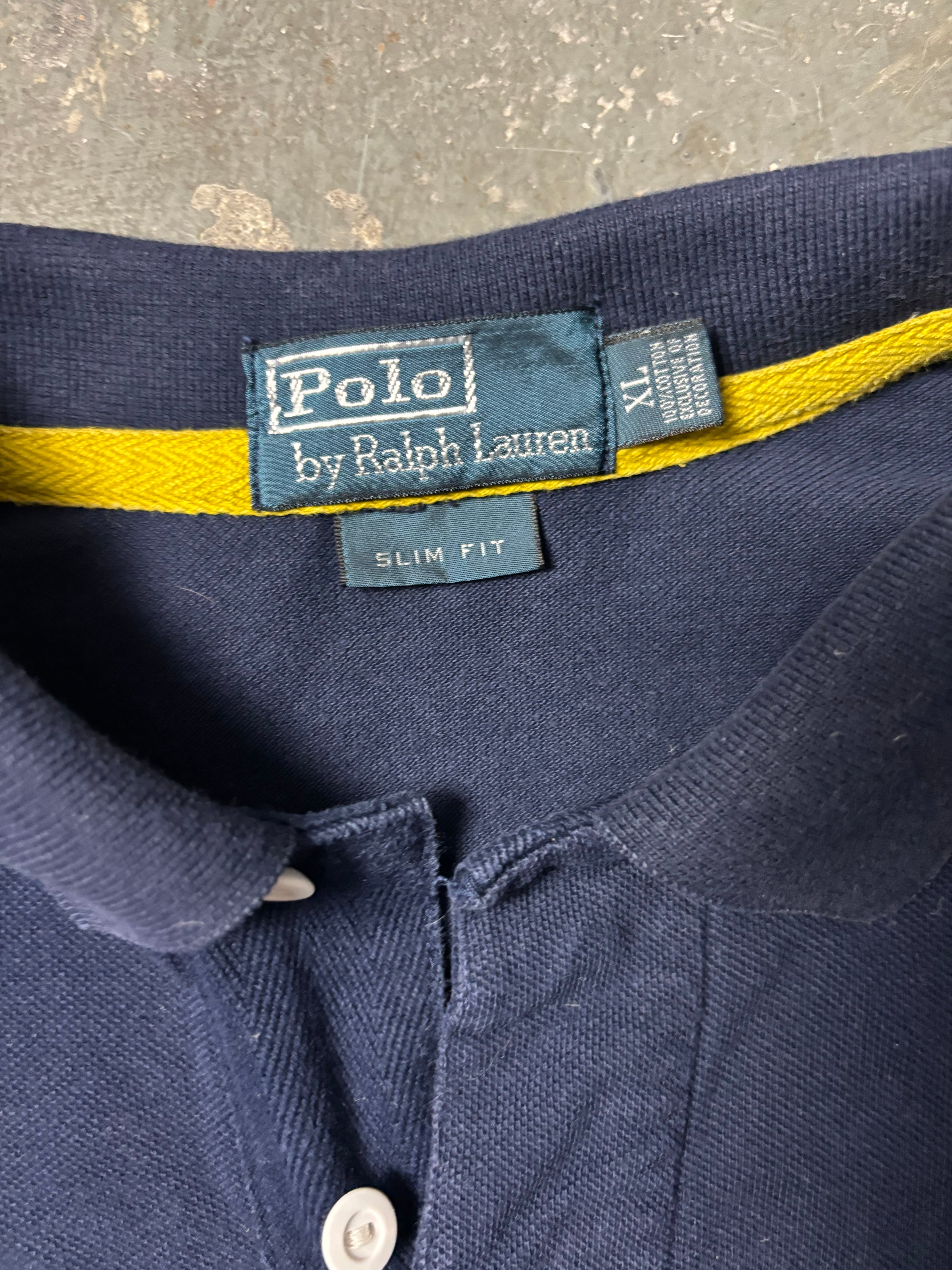 Vintage Polo Ralph Lauren Jockey Club Crest Shirt Navy