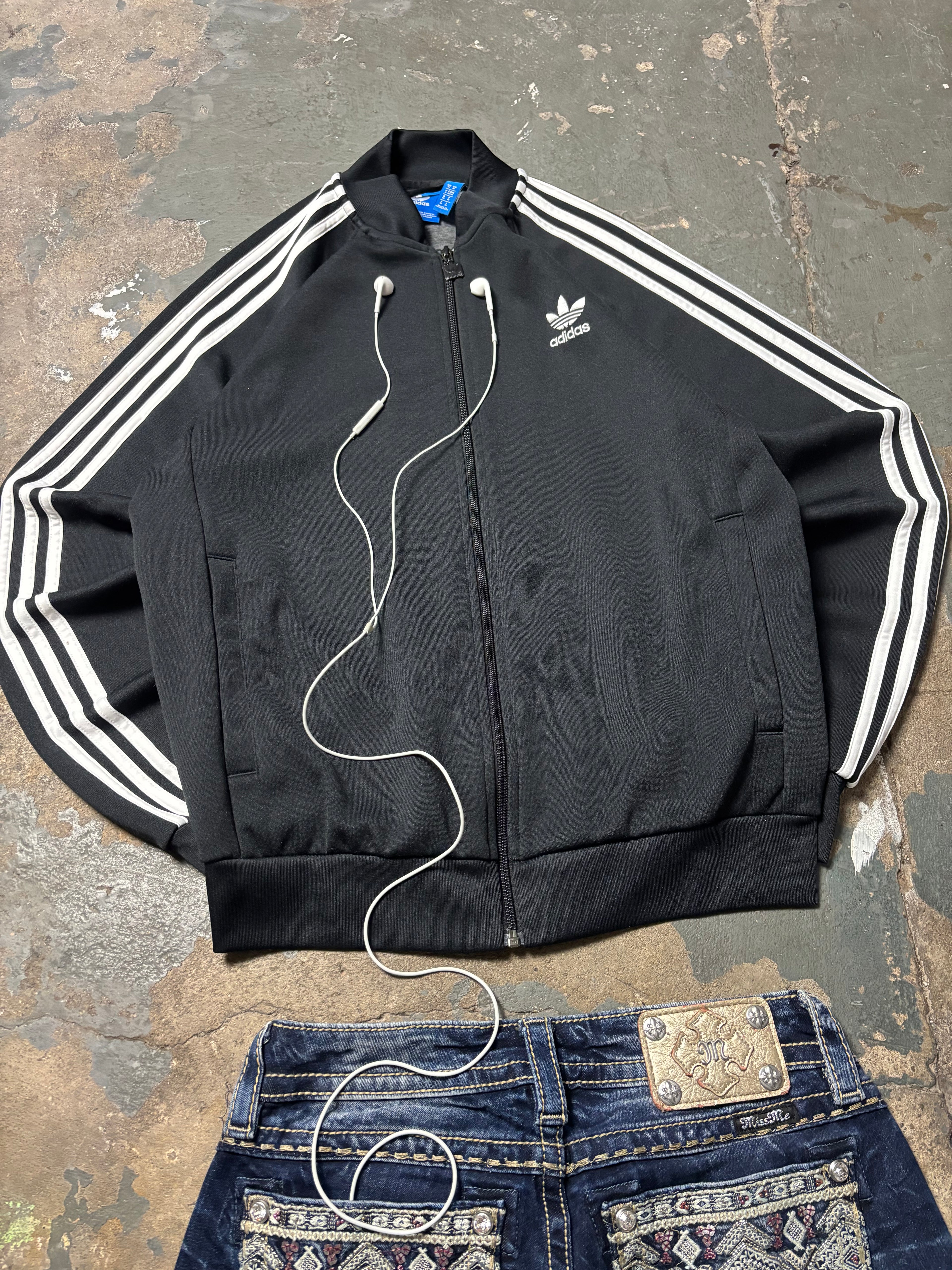 Heritage Adidas Originals Firebird Style Track Jacket Schwarz