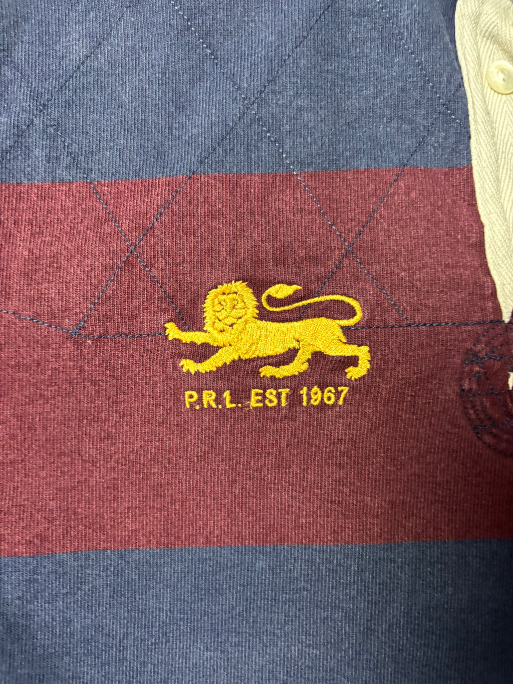 Vintage Polo Ralph Lauren Rugby Longsleeve Lion Crest MMVI Streifen