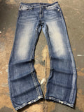 Miss Me Vintage Miss Me Rhinestone Cross Thick Stitch Jeans Denim
