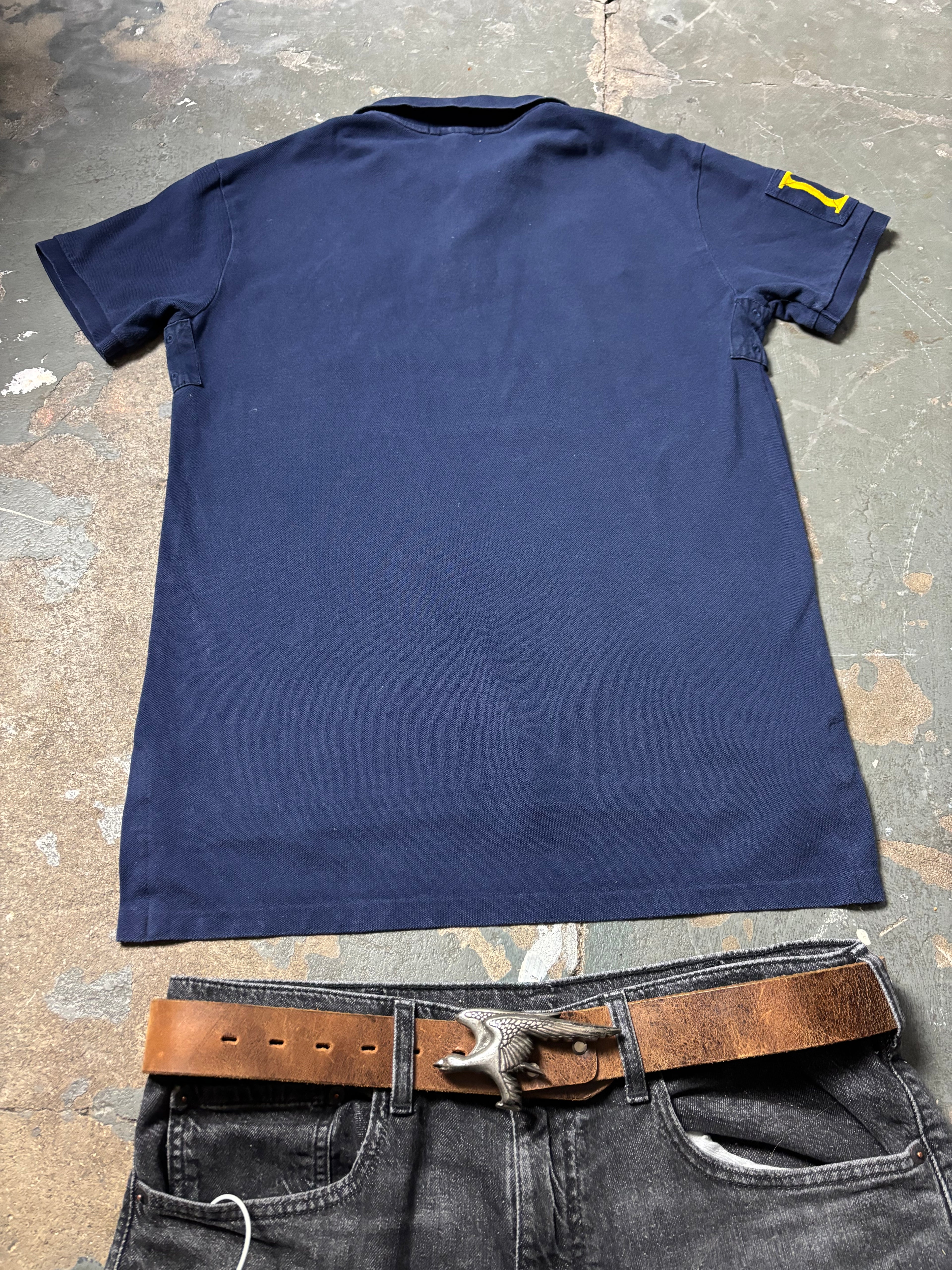 Vintage Polo Ralph Lauren Jockey Club Crest Shirt Navy