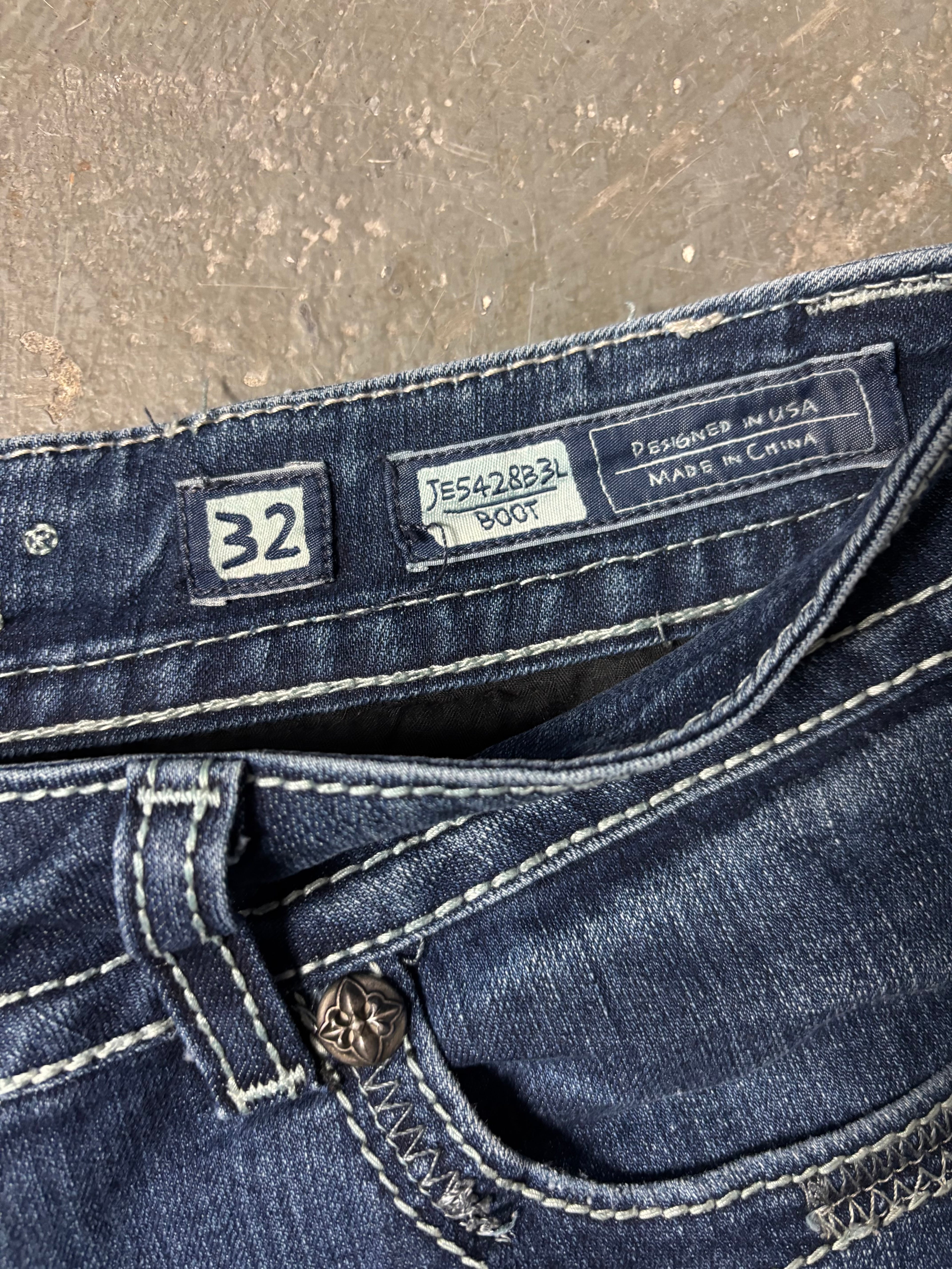 Vintage Miss Me Flared Jeans | Sequin Bootcut | Dark Wash