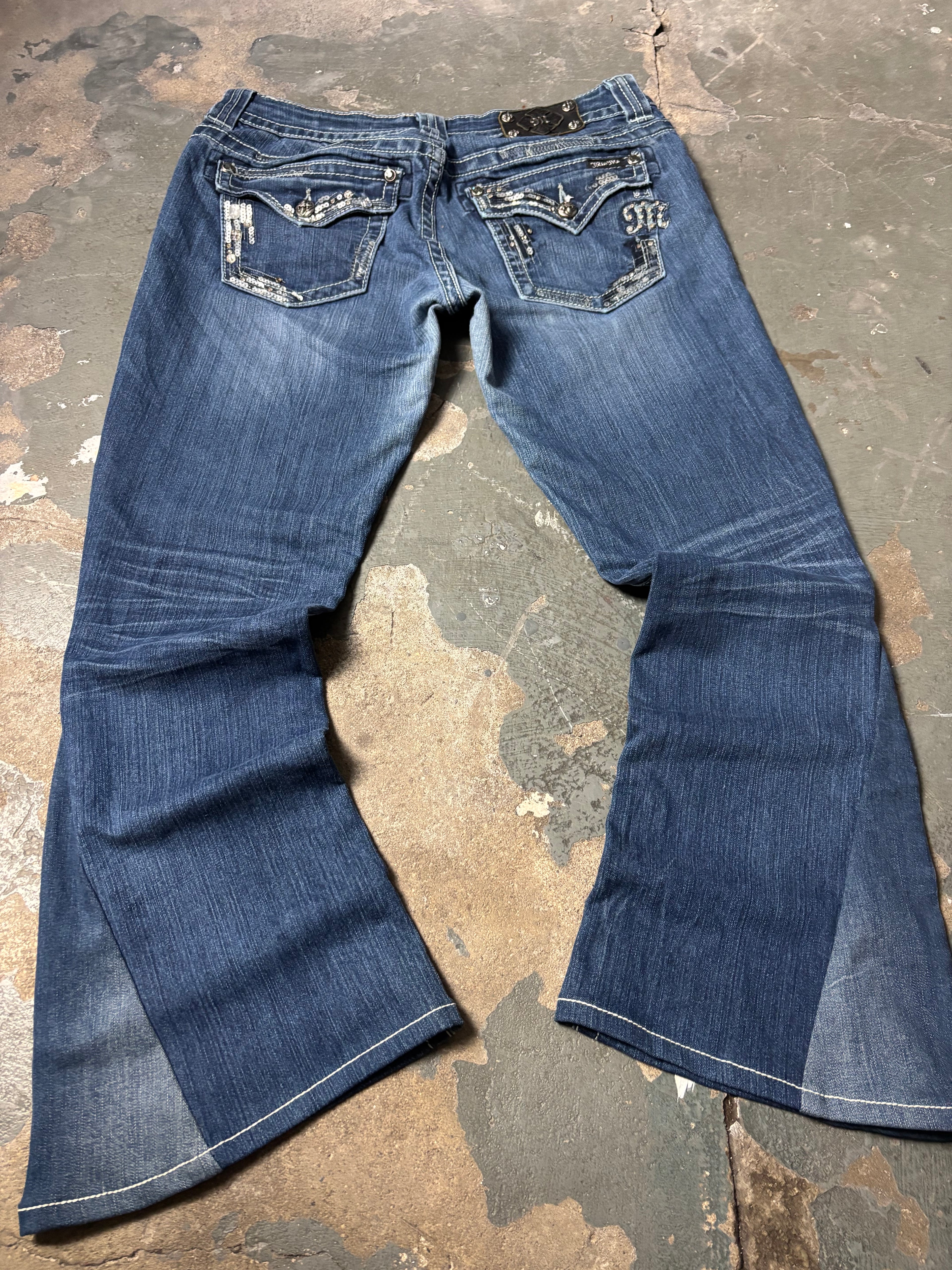 Vintage Miss Me Flared Jeans | Sequin Bootcut | Dark Wash