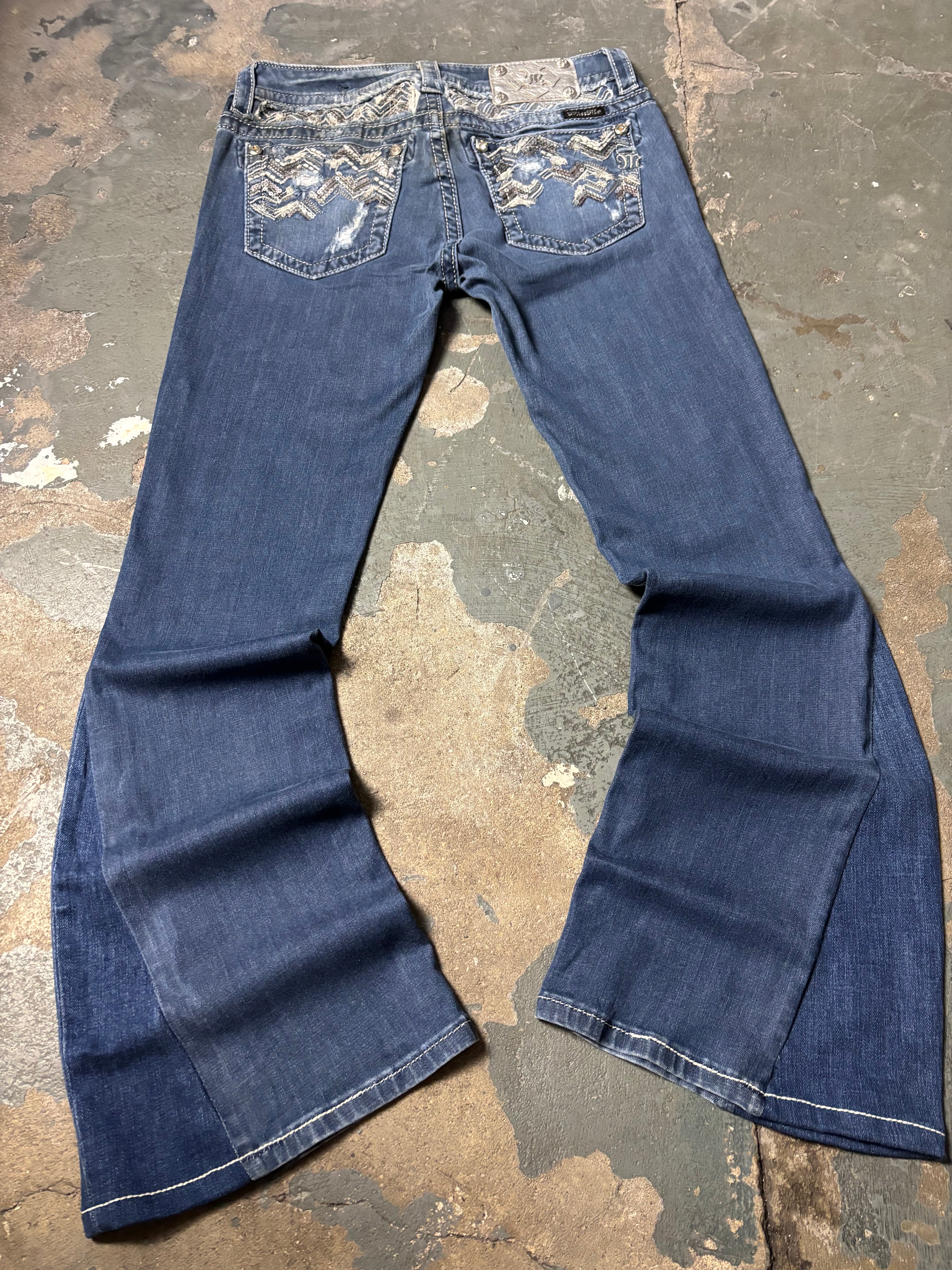 Vintage Miss Me Jeans | Sequin Chevron Flared | W29