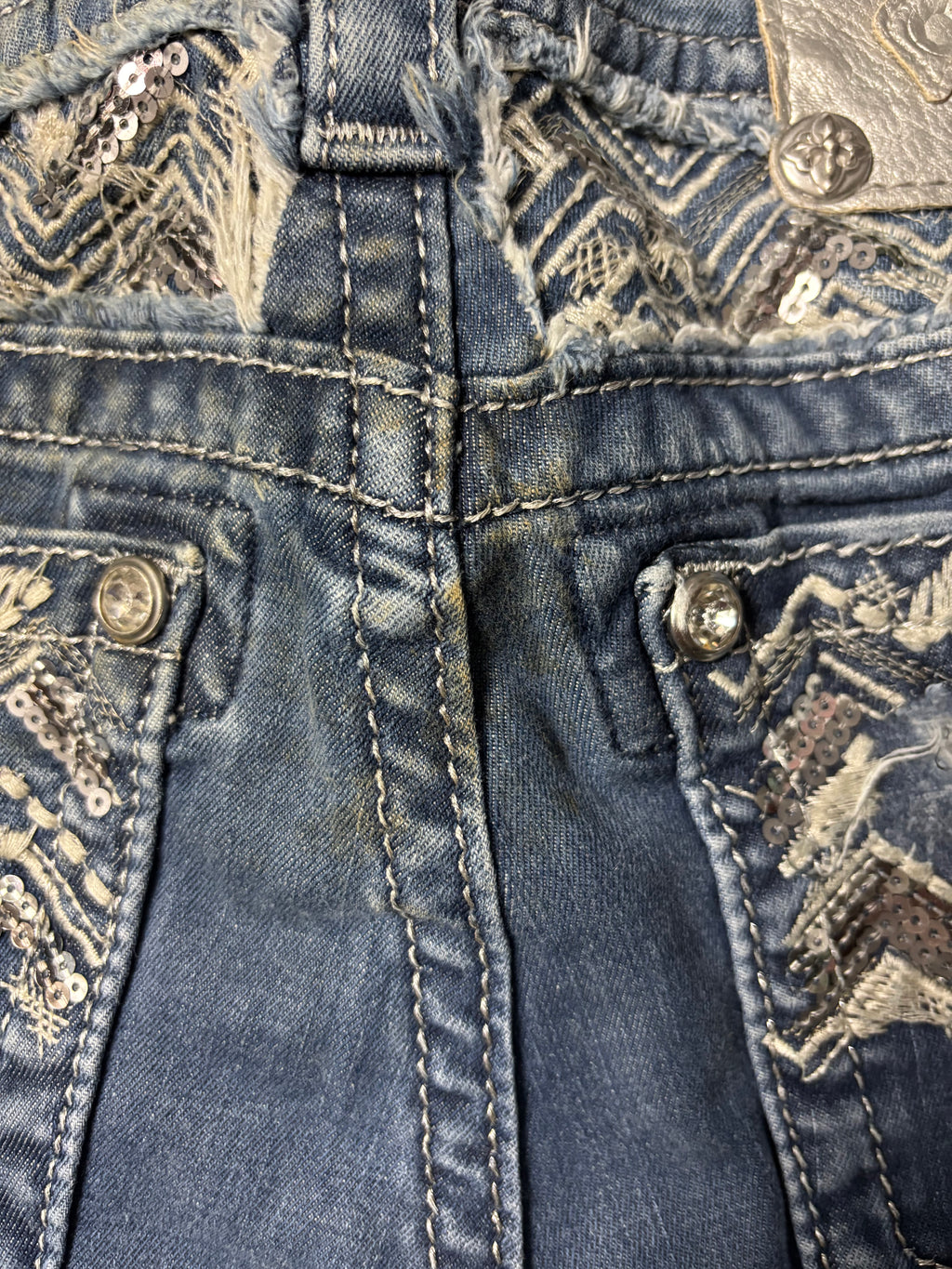 Vintage Miss Me Jeans | Sequin Chevron Flared | W29