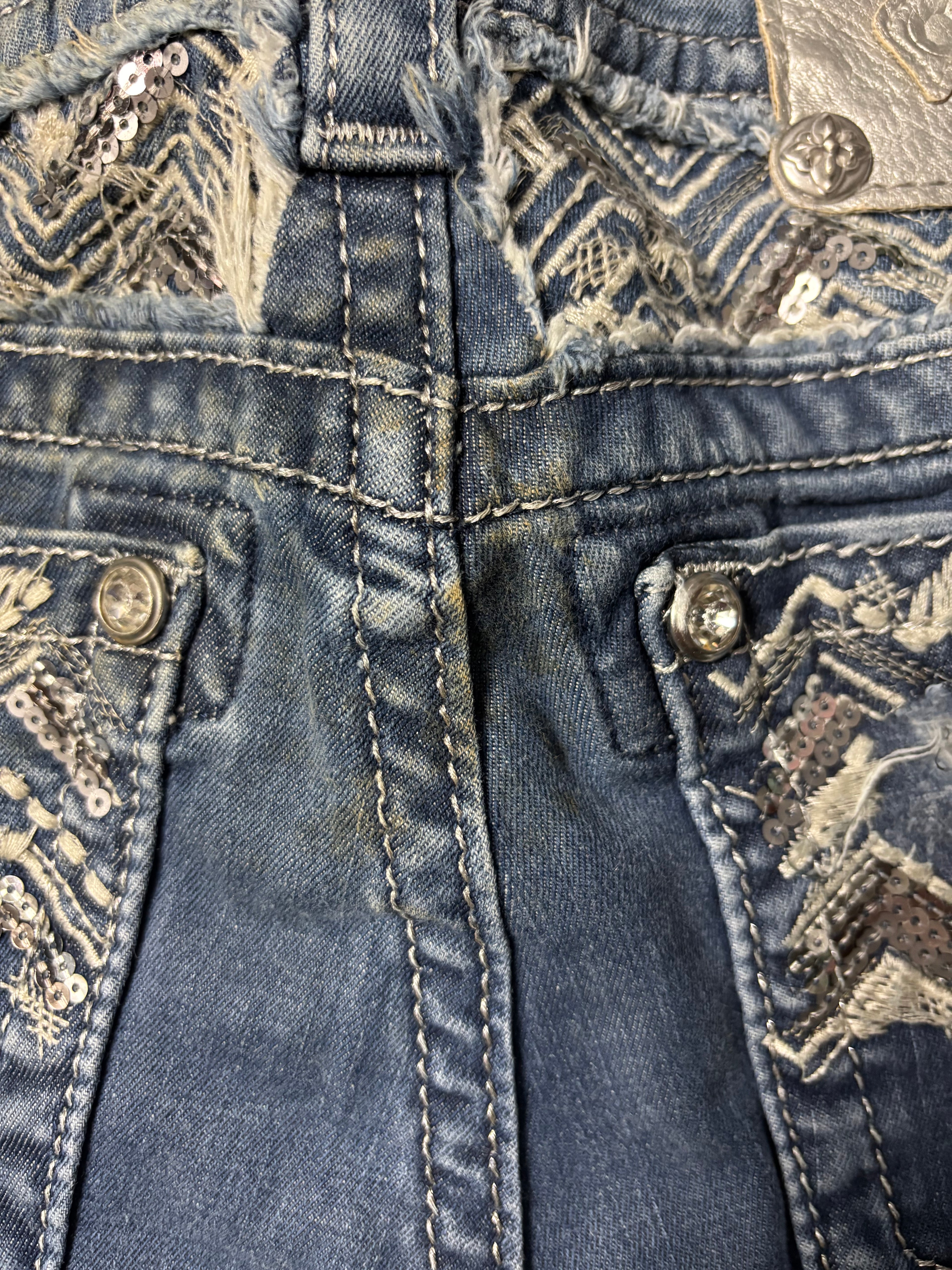 Vintage Miss Me Jeans | Sequin Chevron Flared | W29